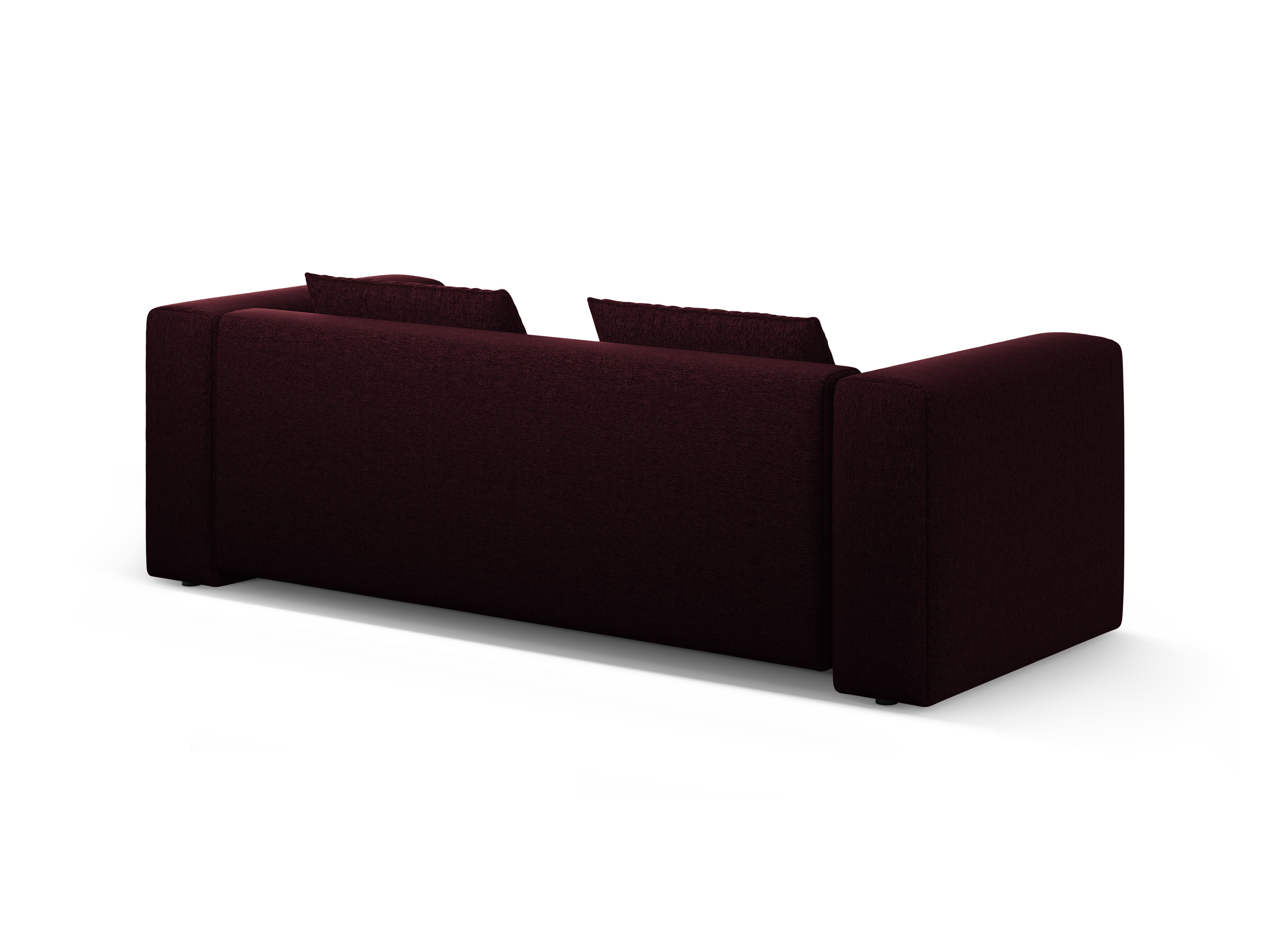 Sofa 3-osobowa z funkcją spania VERONA burgundowy – Cosmopolitan Design