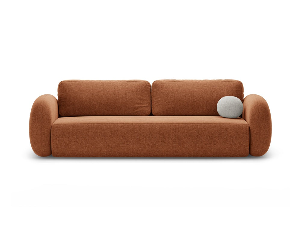 Sofa with sleeping function 3-seater TONALE brick