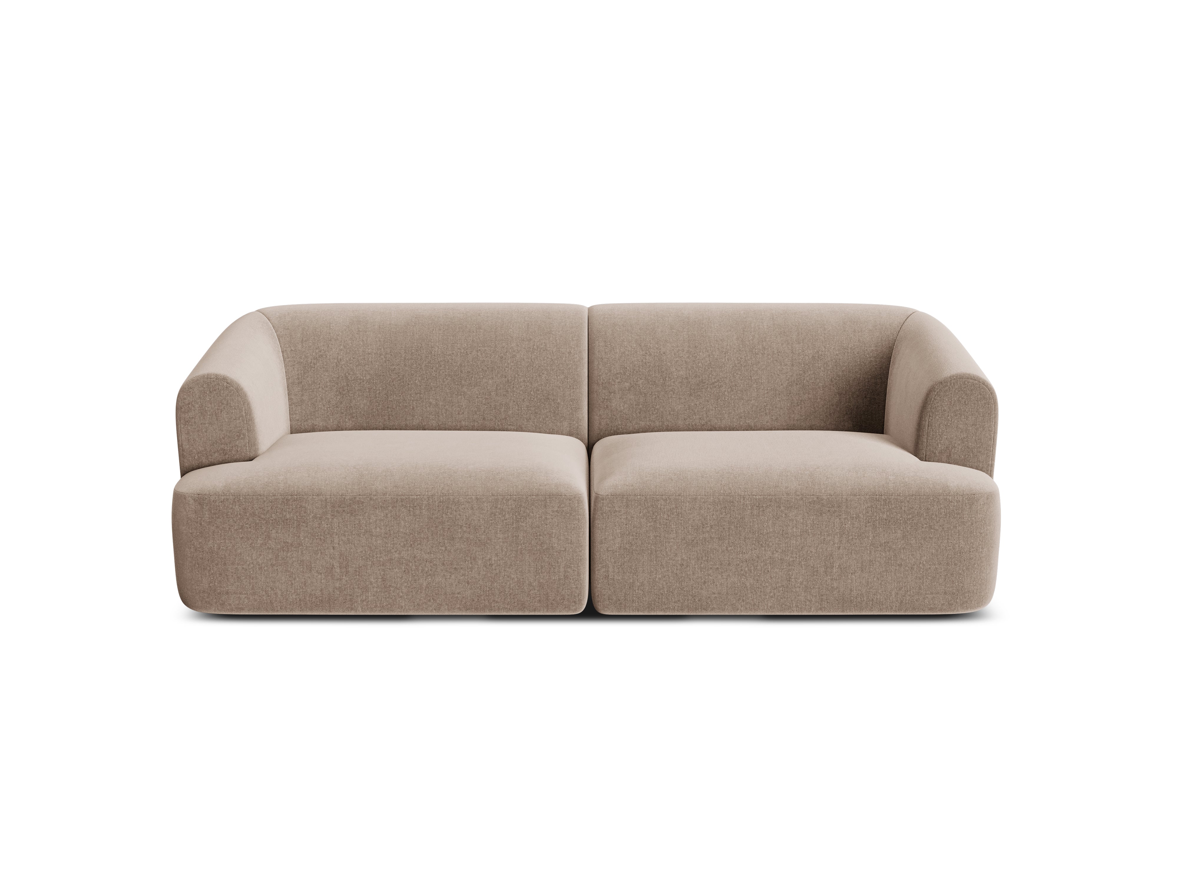 Velvet 3-Seater Sofa CAMPI Dark Beige