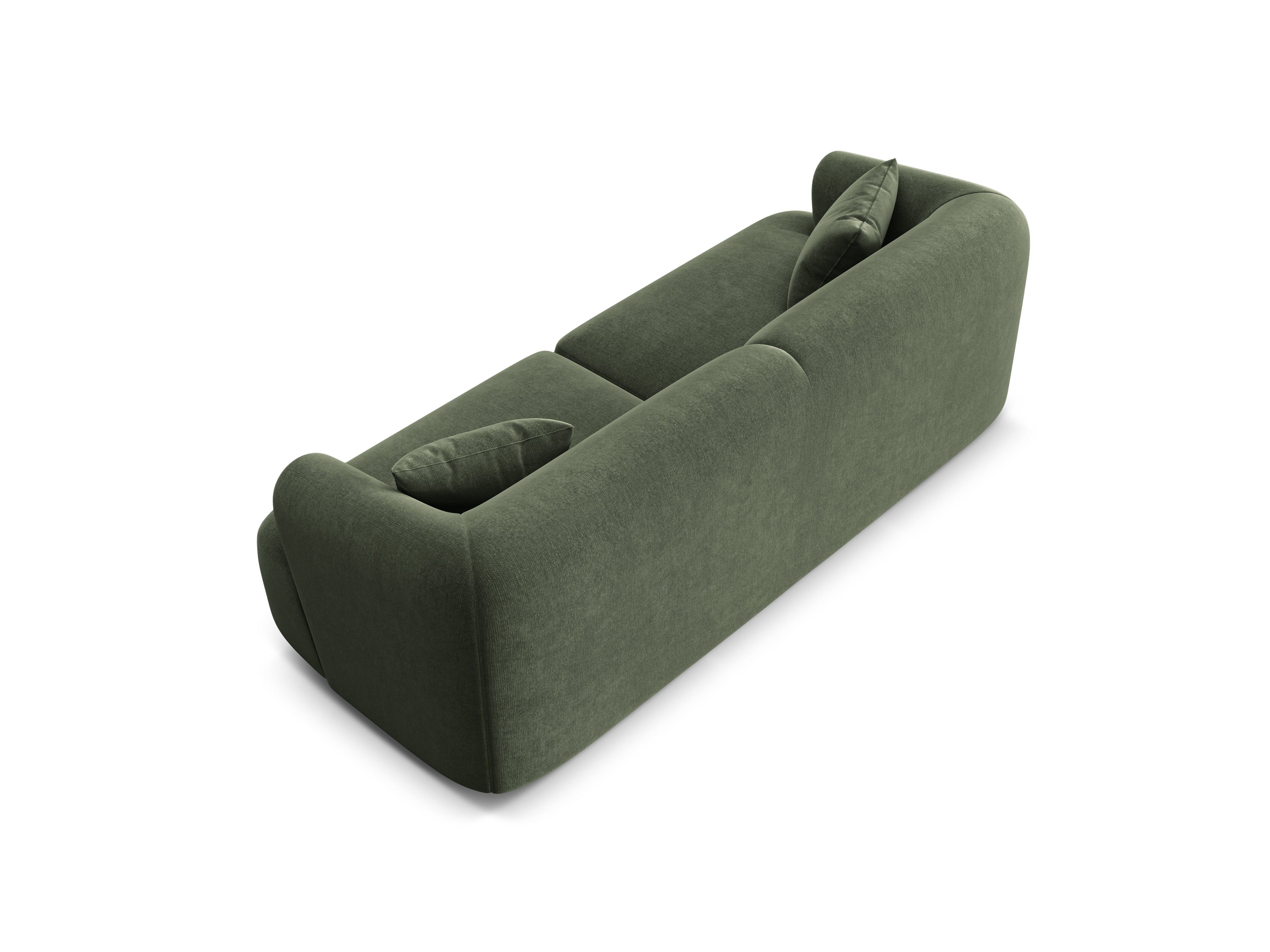 Green 3-Seater Velvet Sofa CAMPI