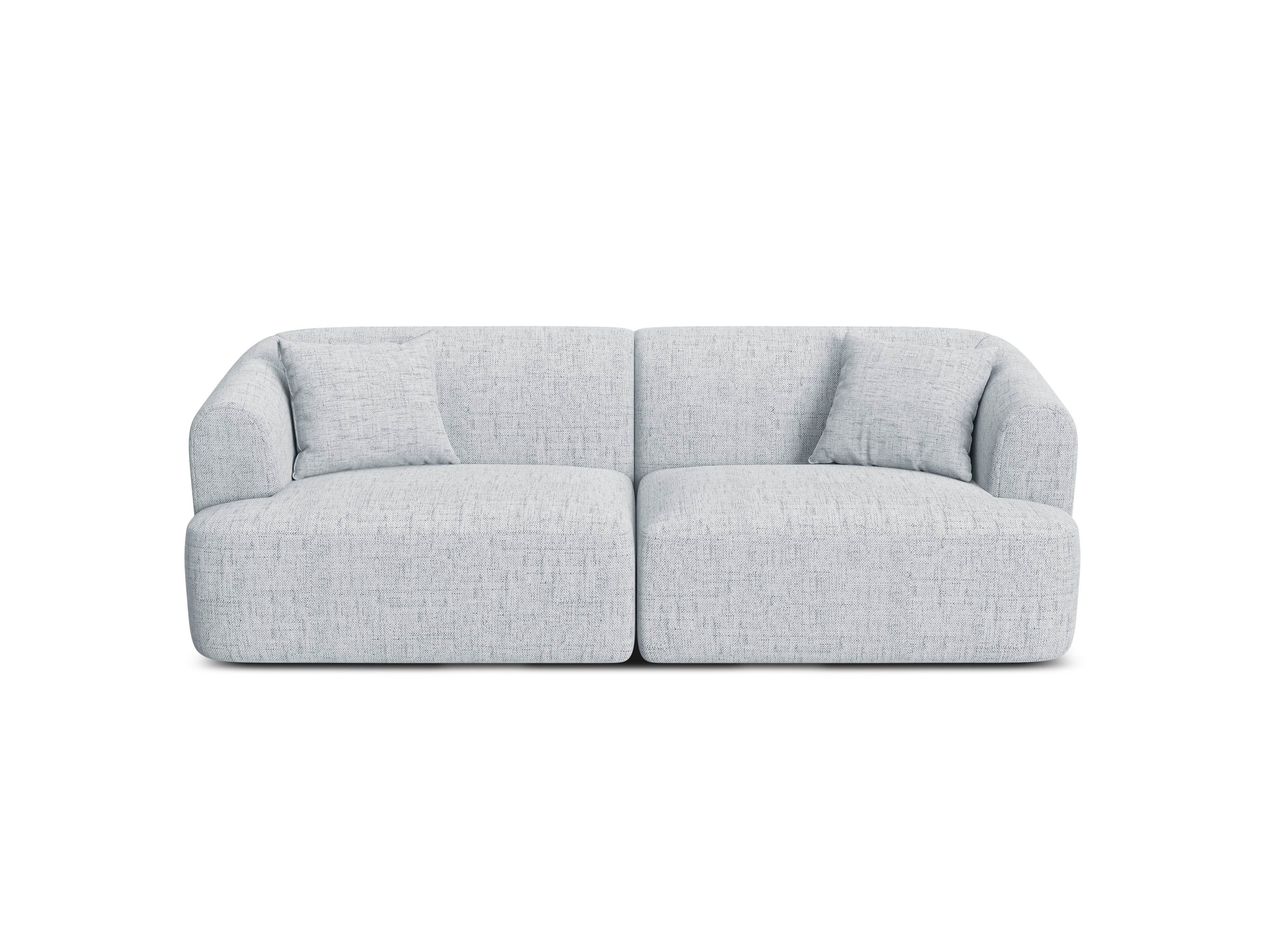Sofa 3-Sitzer CAMPI hellgrau Chenille