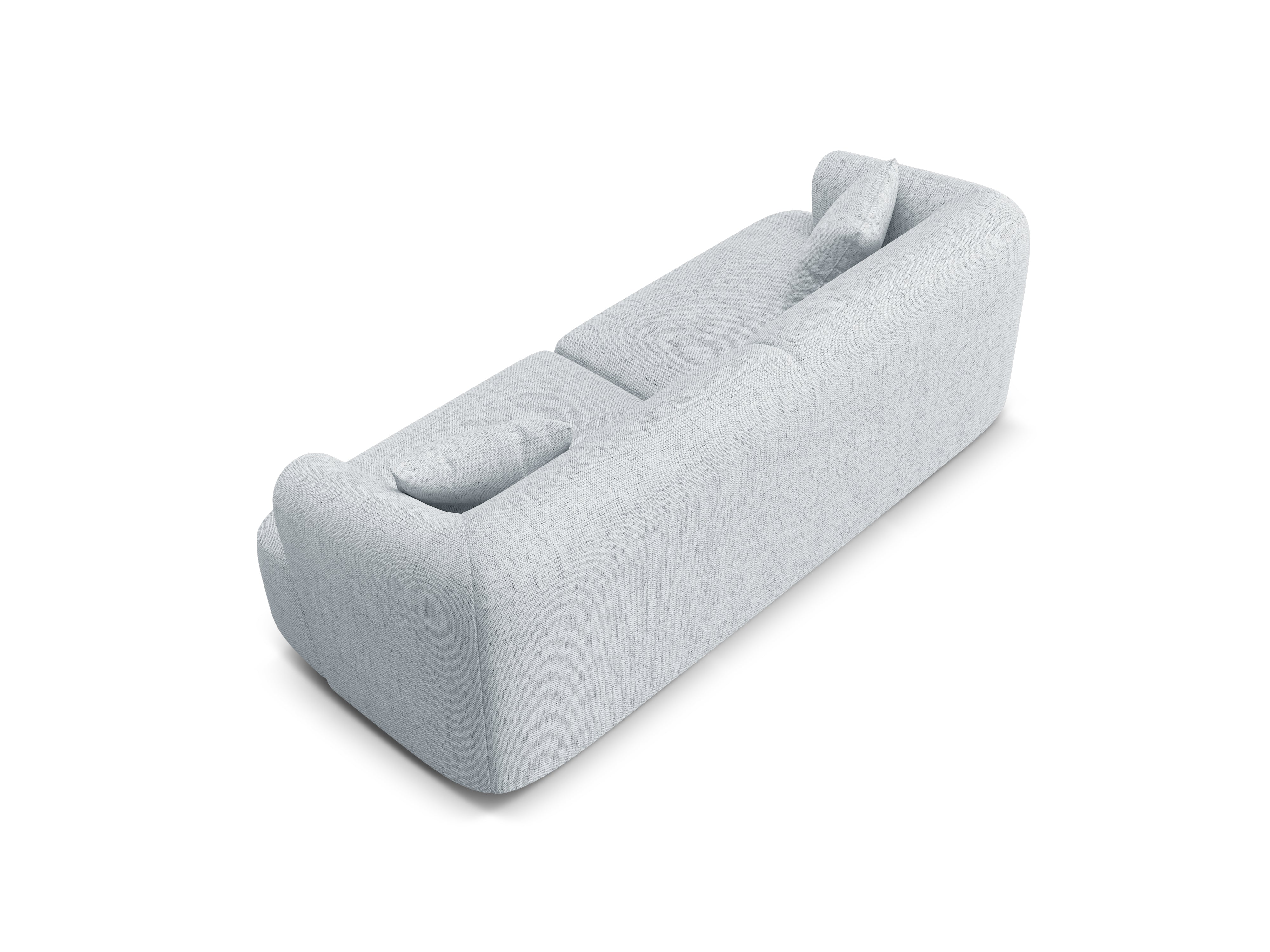 Sofa 3-Sitzer CAMPI hellgrau Chenille