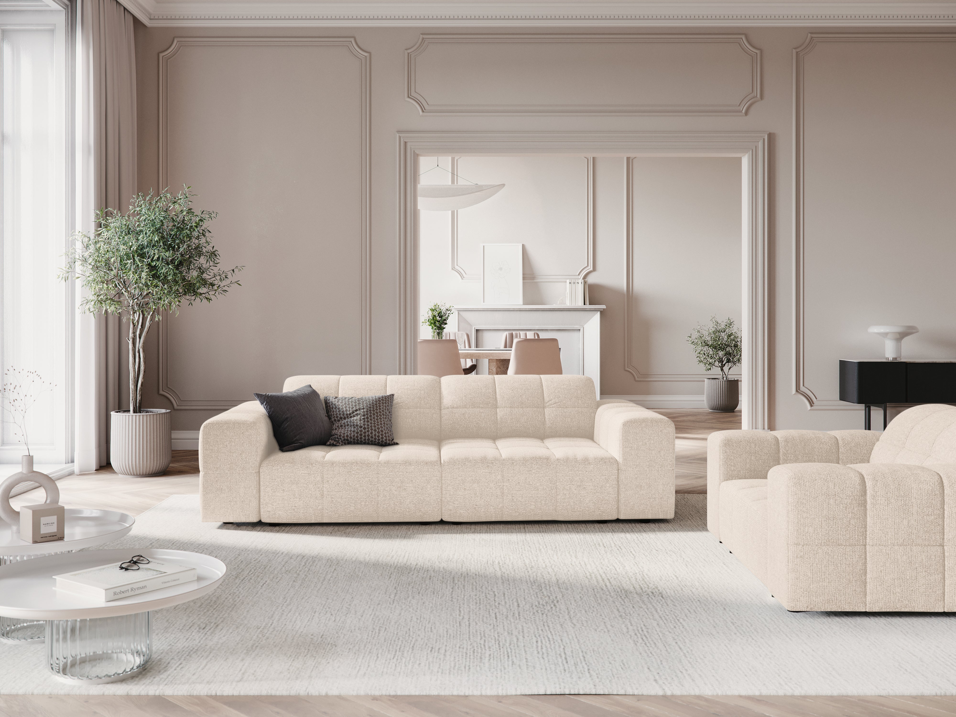 3-Sitzer Chicago Sofa Light Beige