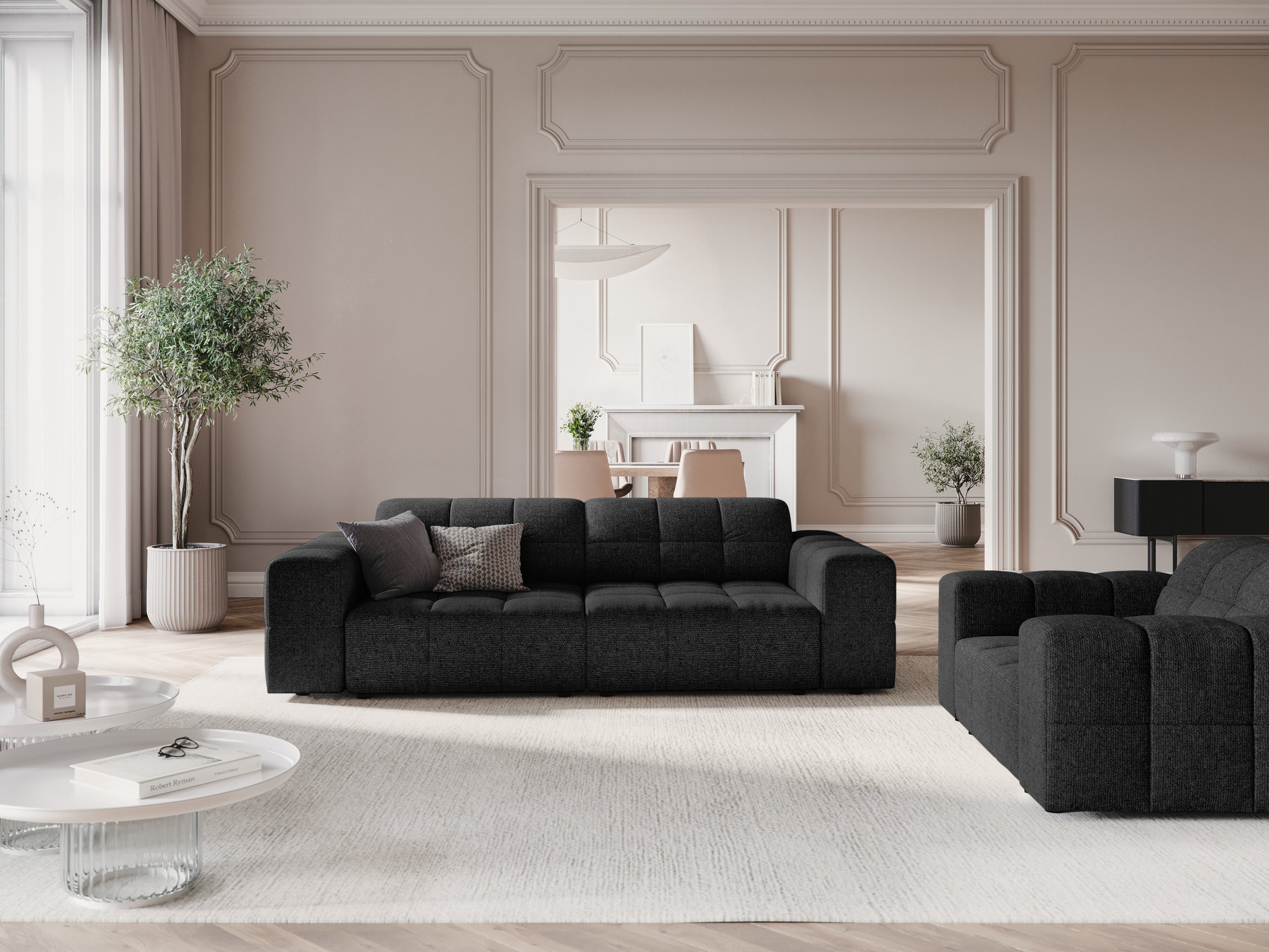 Chicago schwarzes Sofa schwarzes Sofa