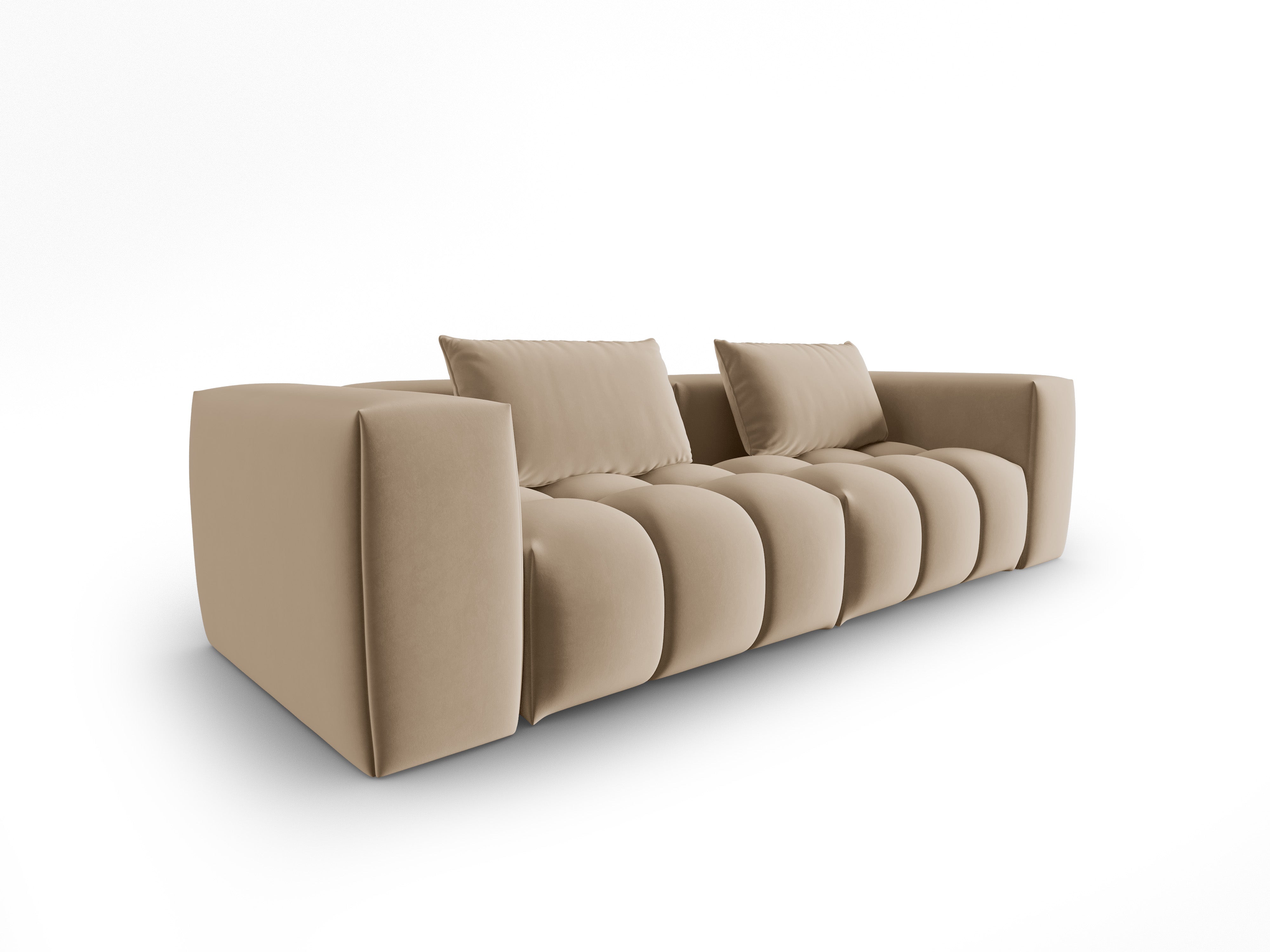 Sofa aksamitna 3-osobowa VERONA piaskowy