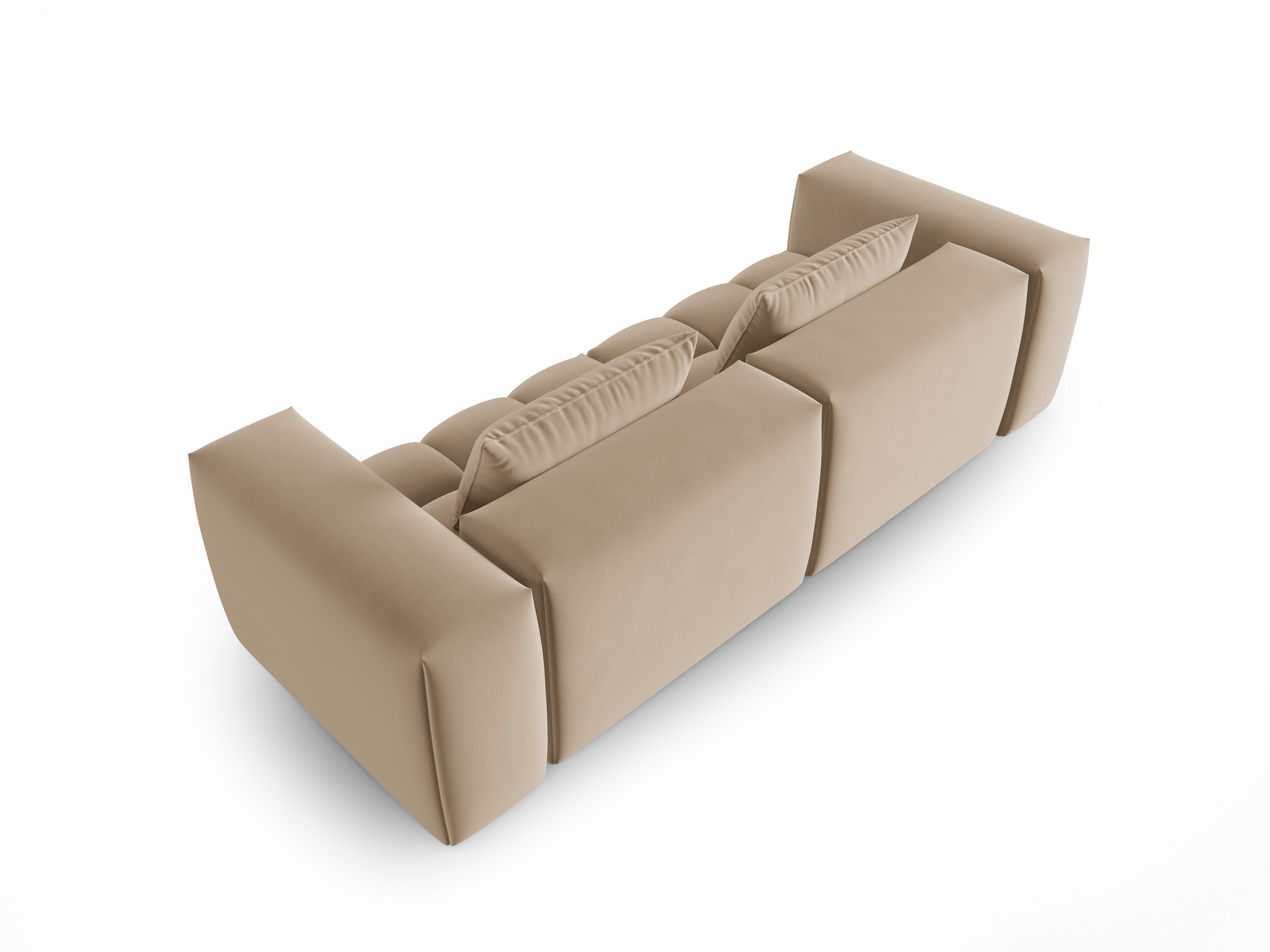 Sofa aksamitna 3-osobowa VERONA piaskowy