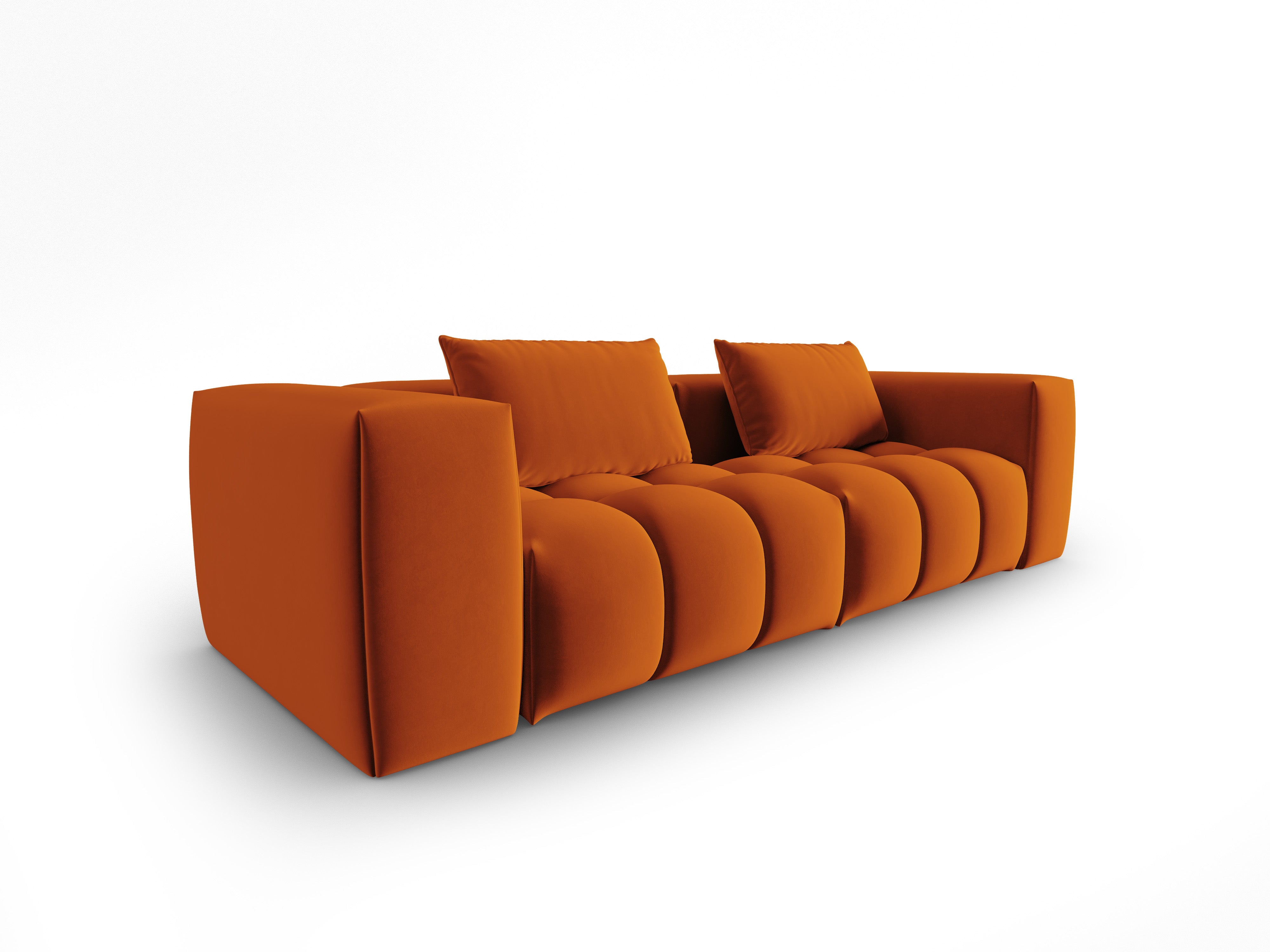Sofa aksamitna 3-osobowa VERONA ceglany