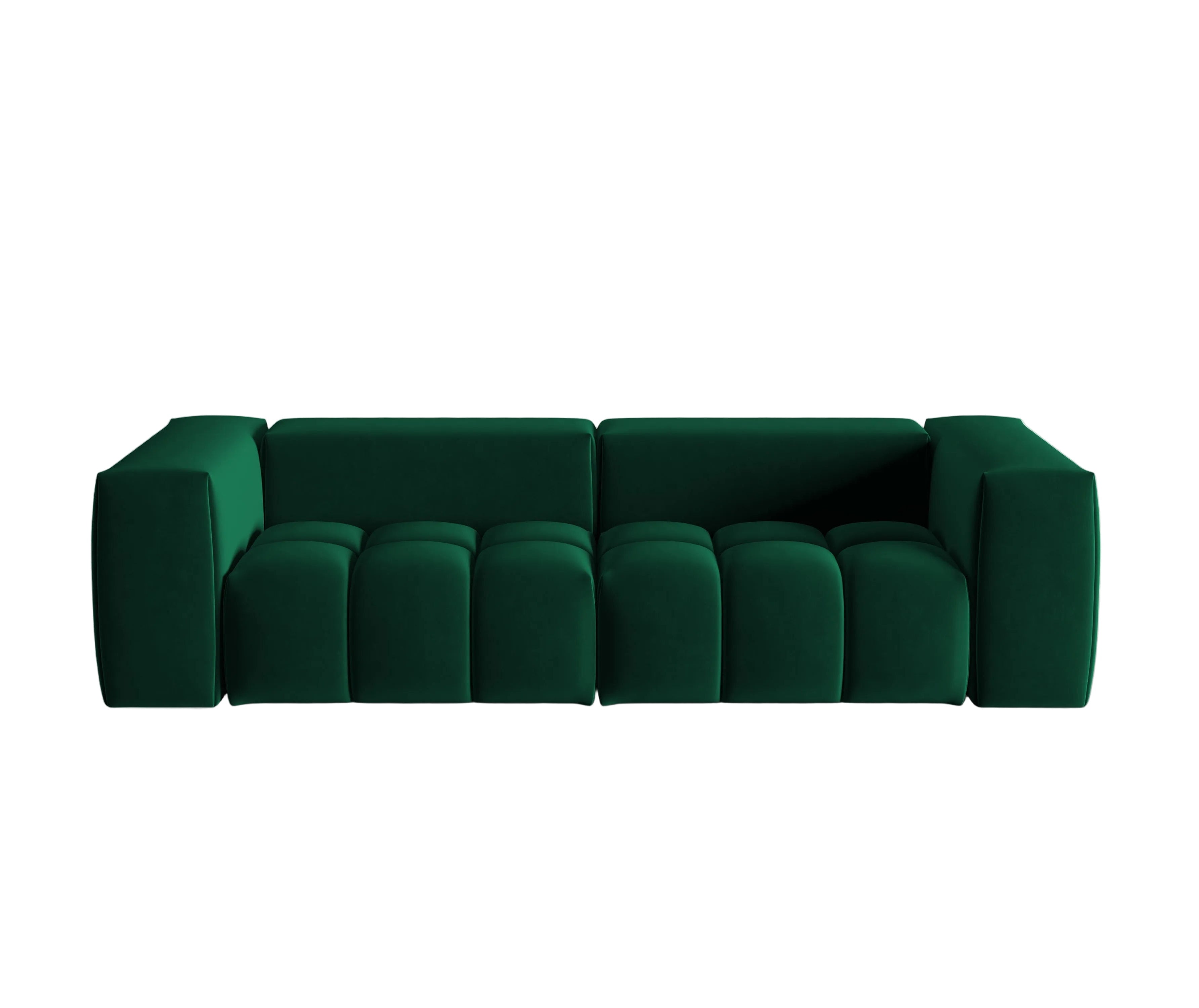 Sofa aksamitna 3-osobowa VERONA butelkowy zielony