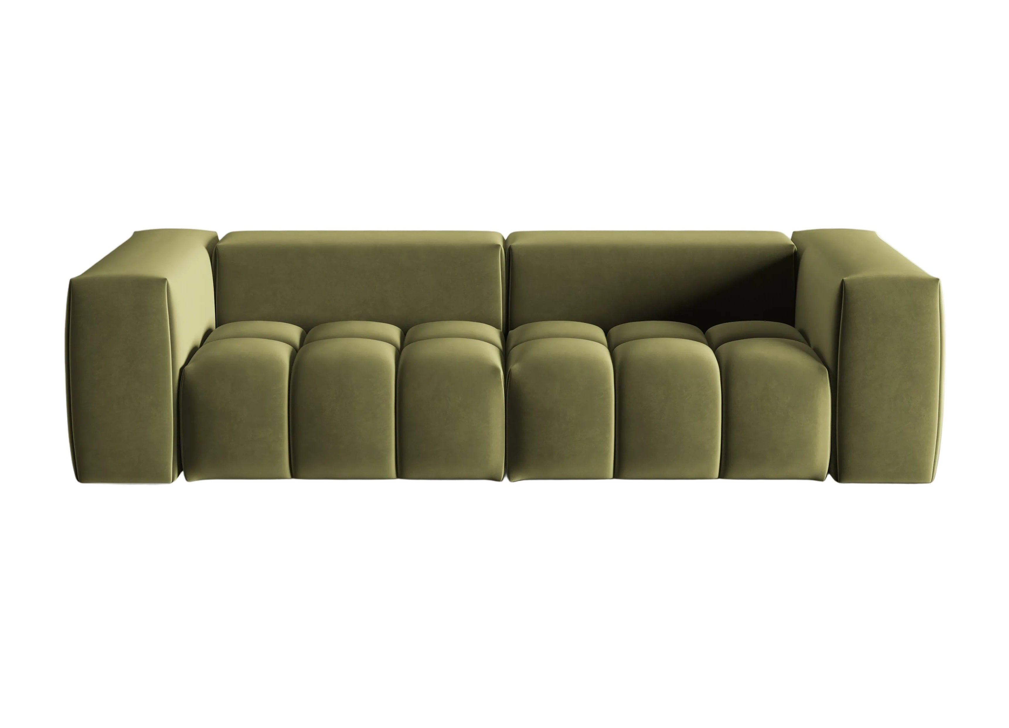 Sofa aksamitna 3-osobowa VERONA jasny zielony