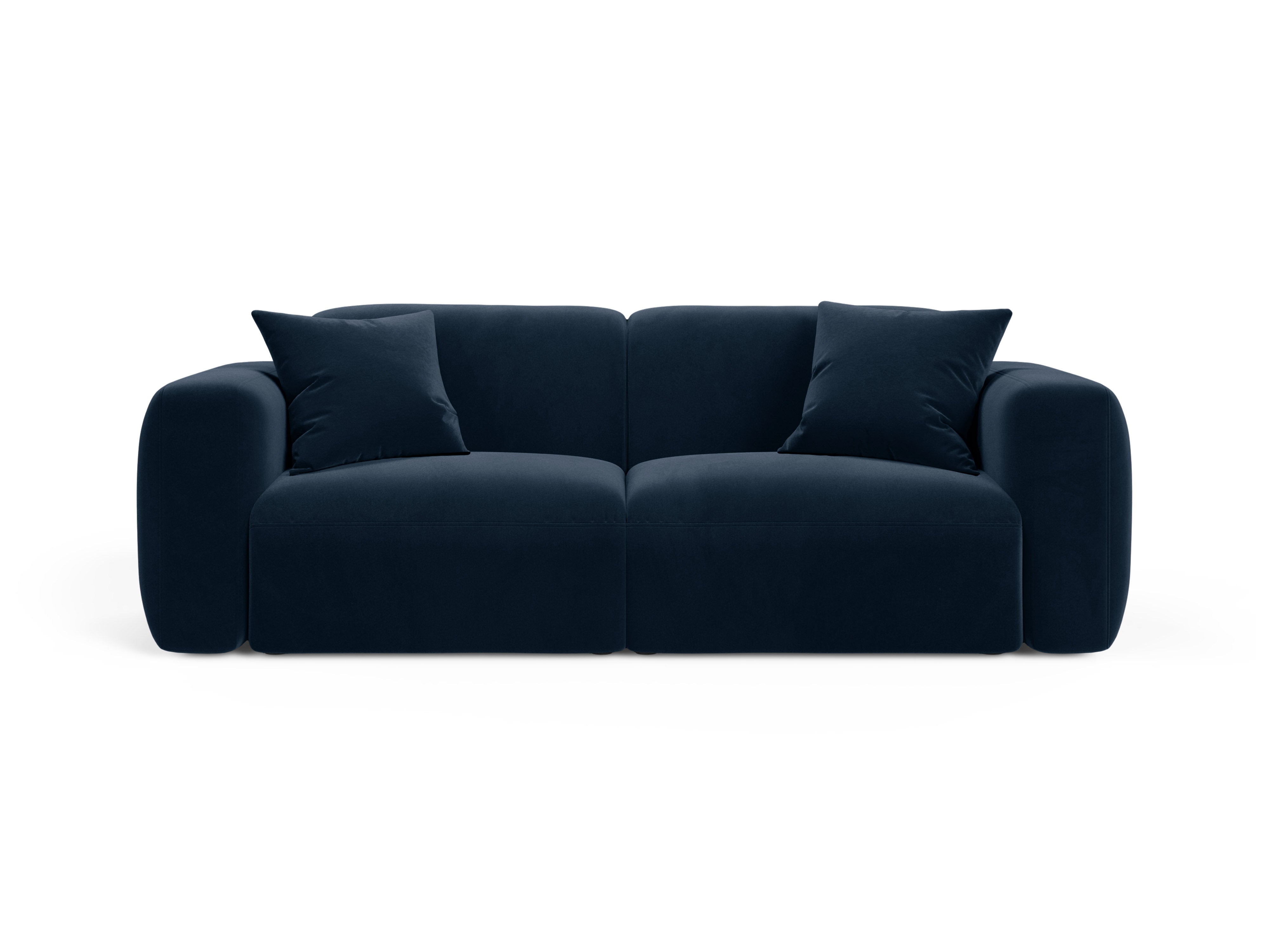 Samtsofa 3-sitzig STRINO marineblau
