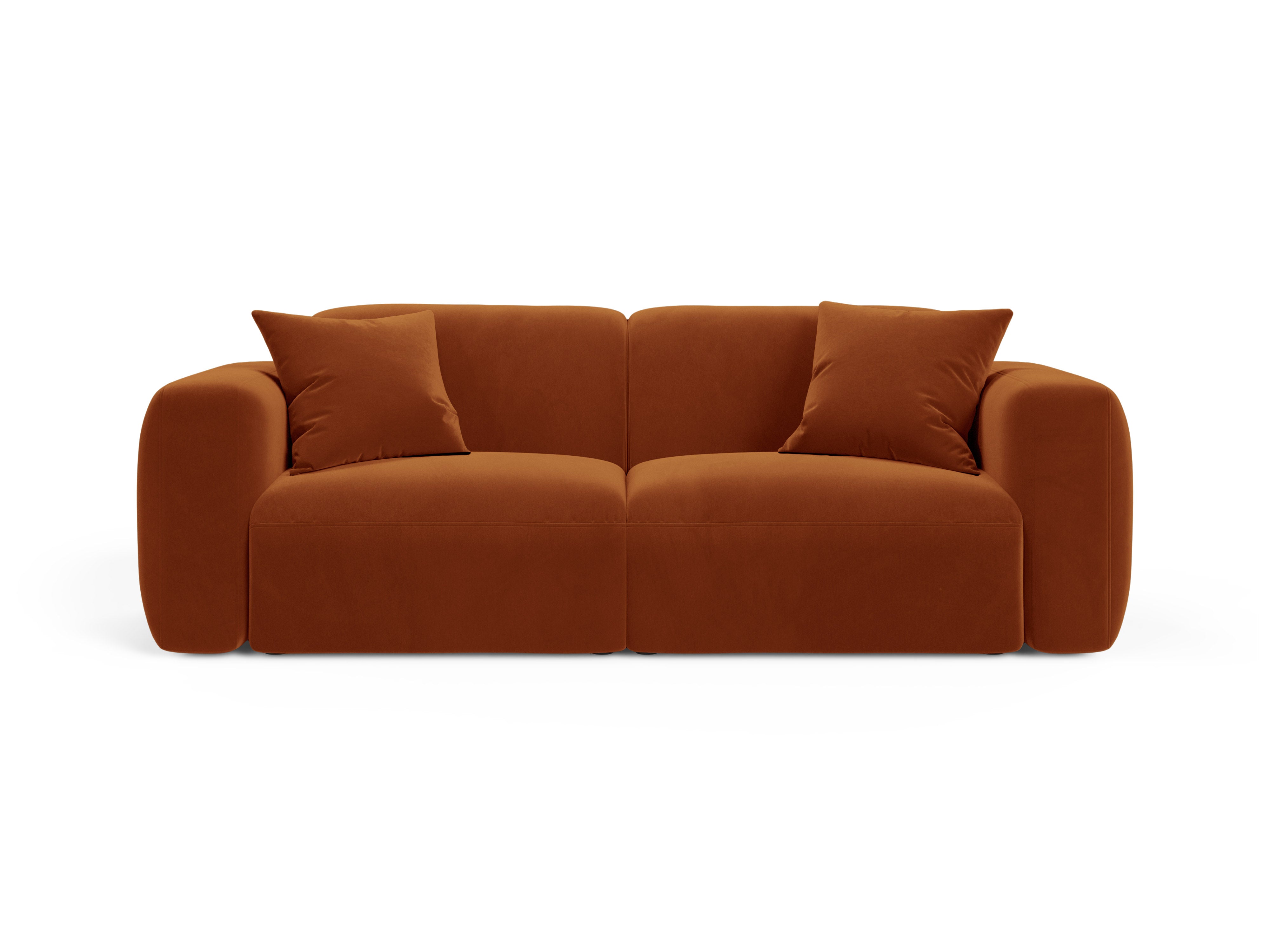 Velvet 3-Seater Sofa STRINO Terracotta