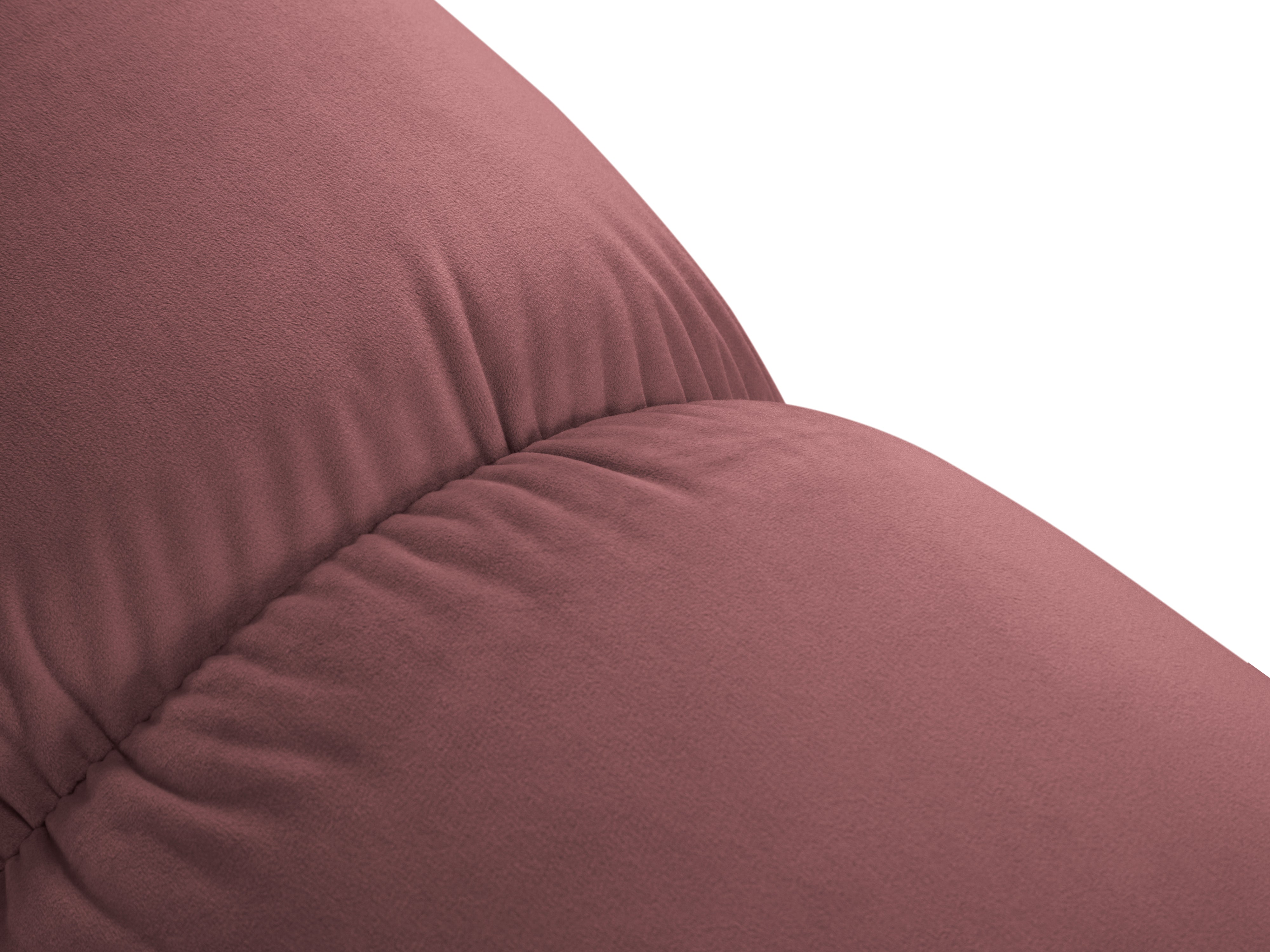 Sofa aus Samt 3-sitzig CORTINA rosa