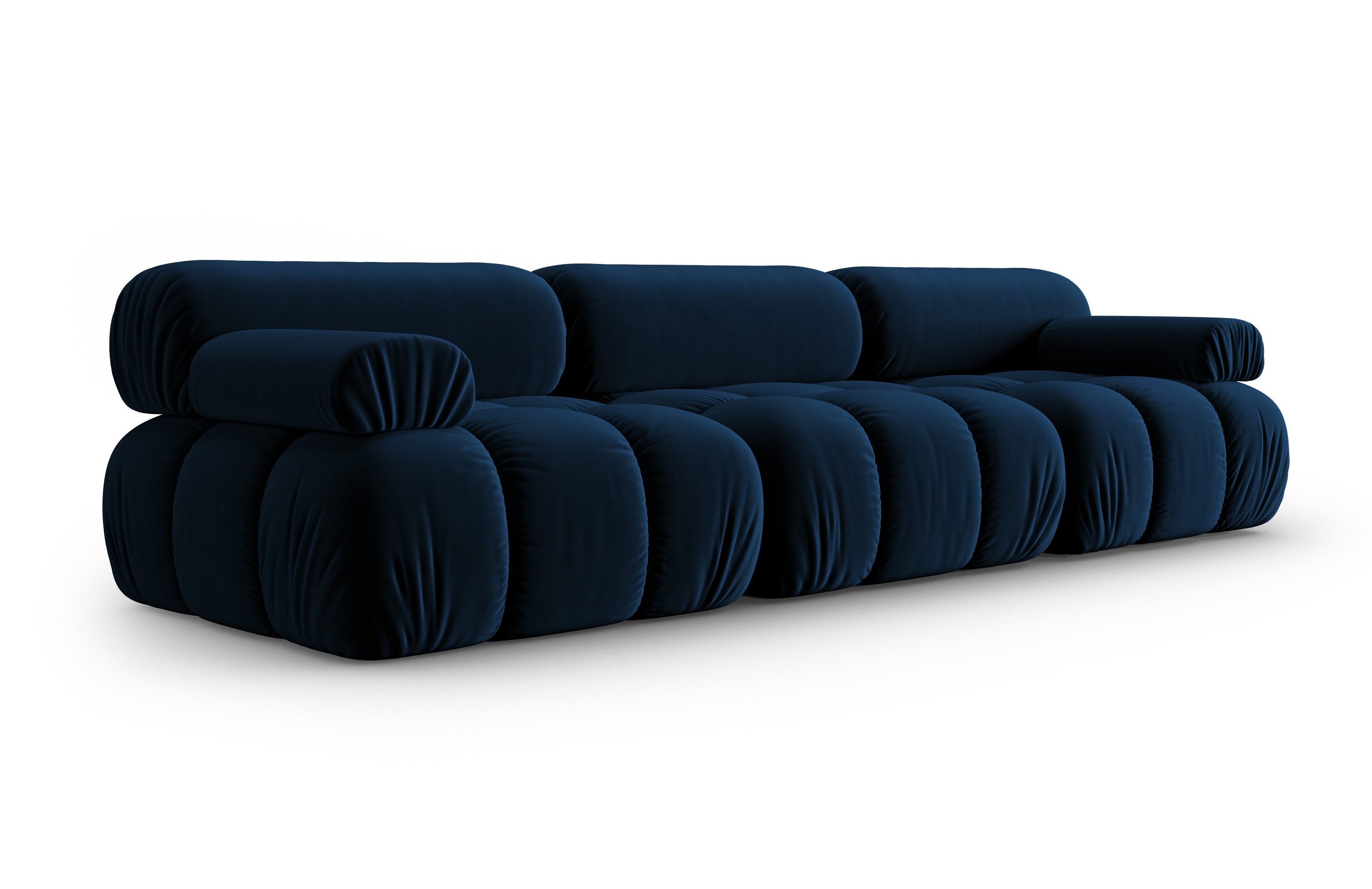 Sofa aus Samt 3-sitzig CORTINA königsblau