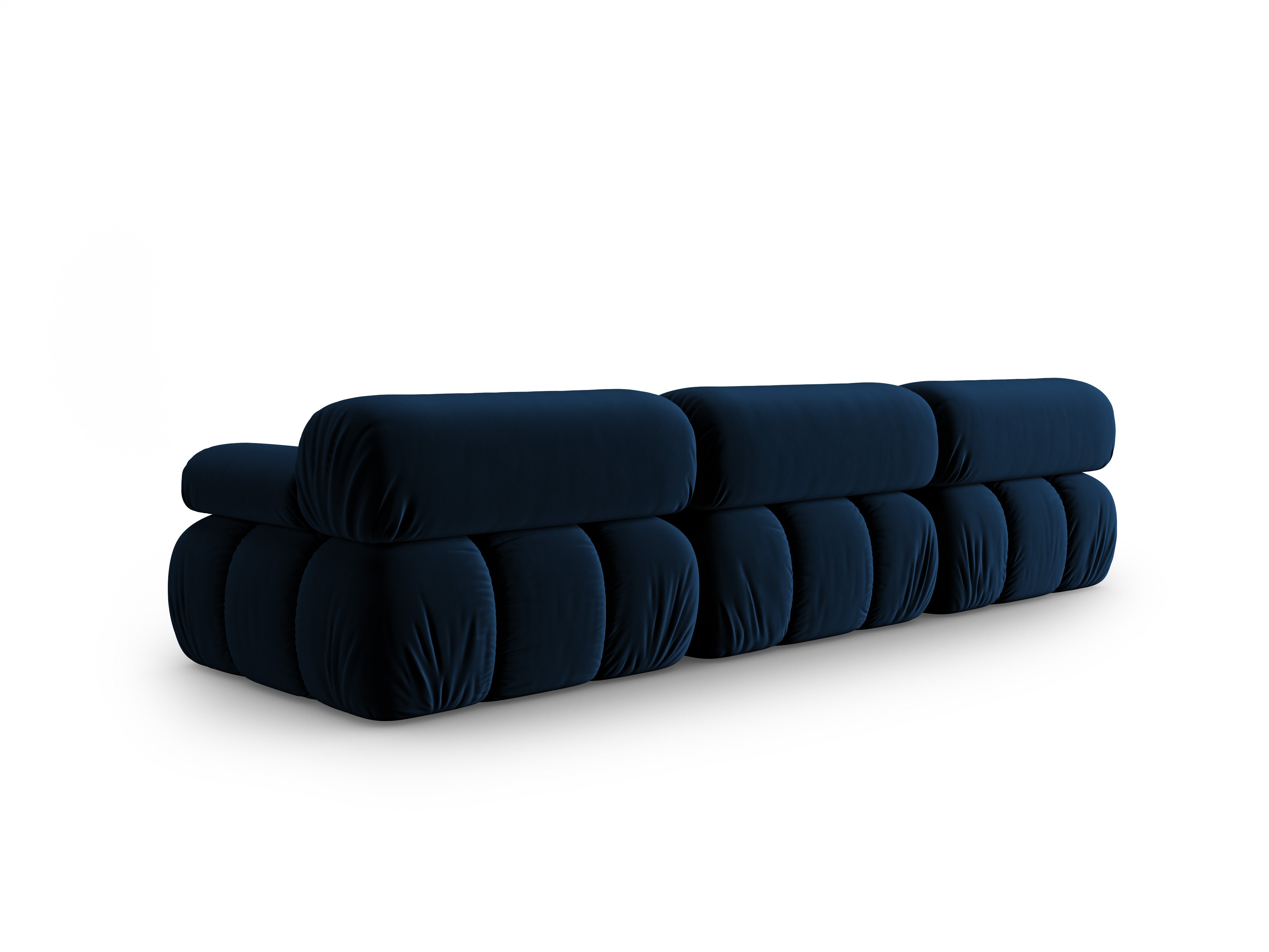 Sofa aus Samt 3-sitzig CORTINA königsblau