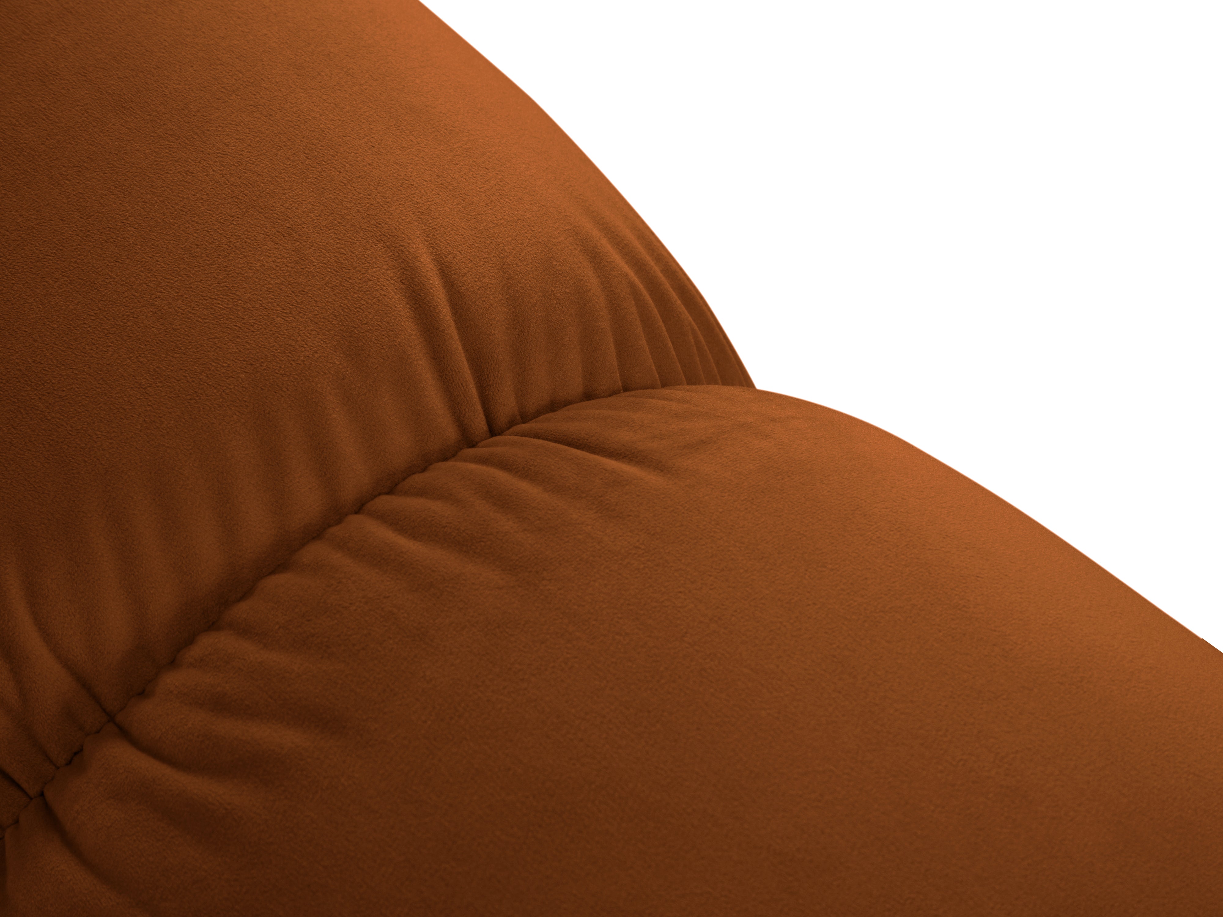 Sofa aus Samt 3-sitzig CORTINA ziegelrot