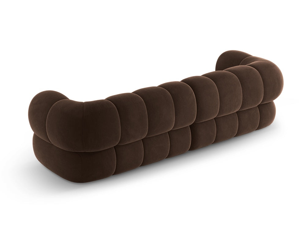 Sofa aus Samt für 4 Personen KOGE schokoladenbraun