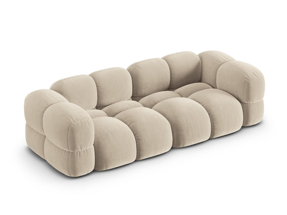 4-seater velvet sofa LORETTO beige