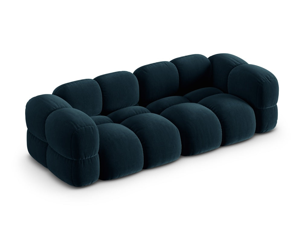 4-seater velvet sofa LORETTO petrol