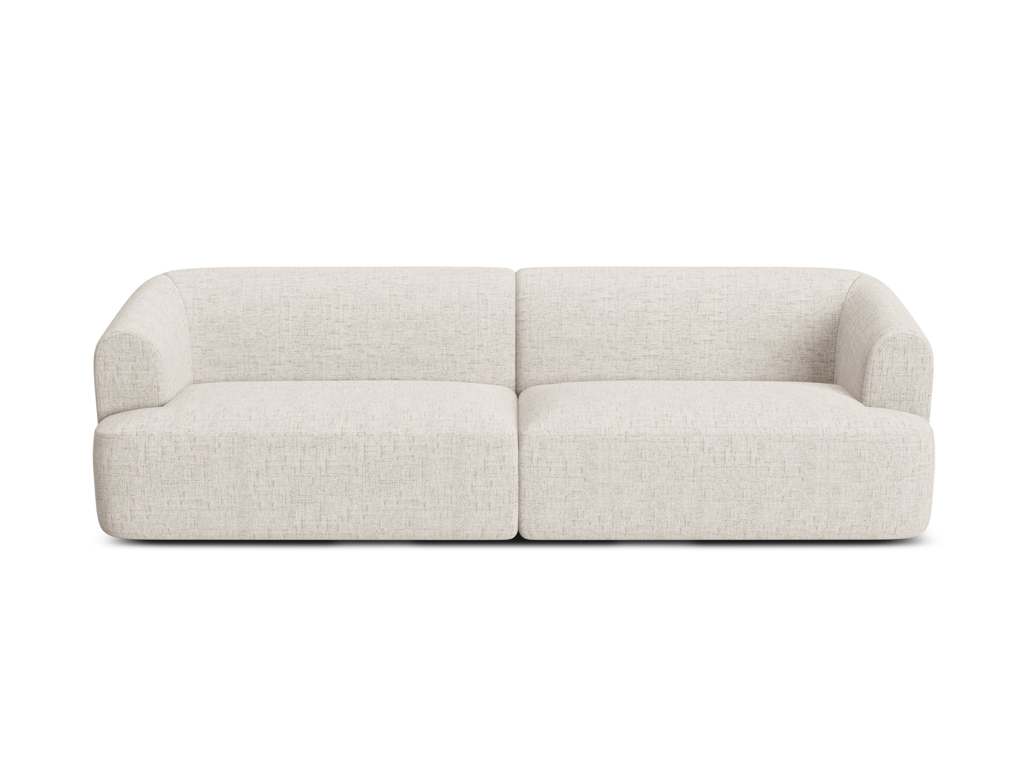 Sofa für 4 Personen CAMPI cremefarbener Chenille