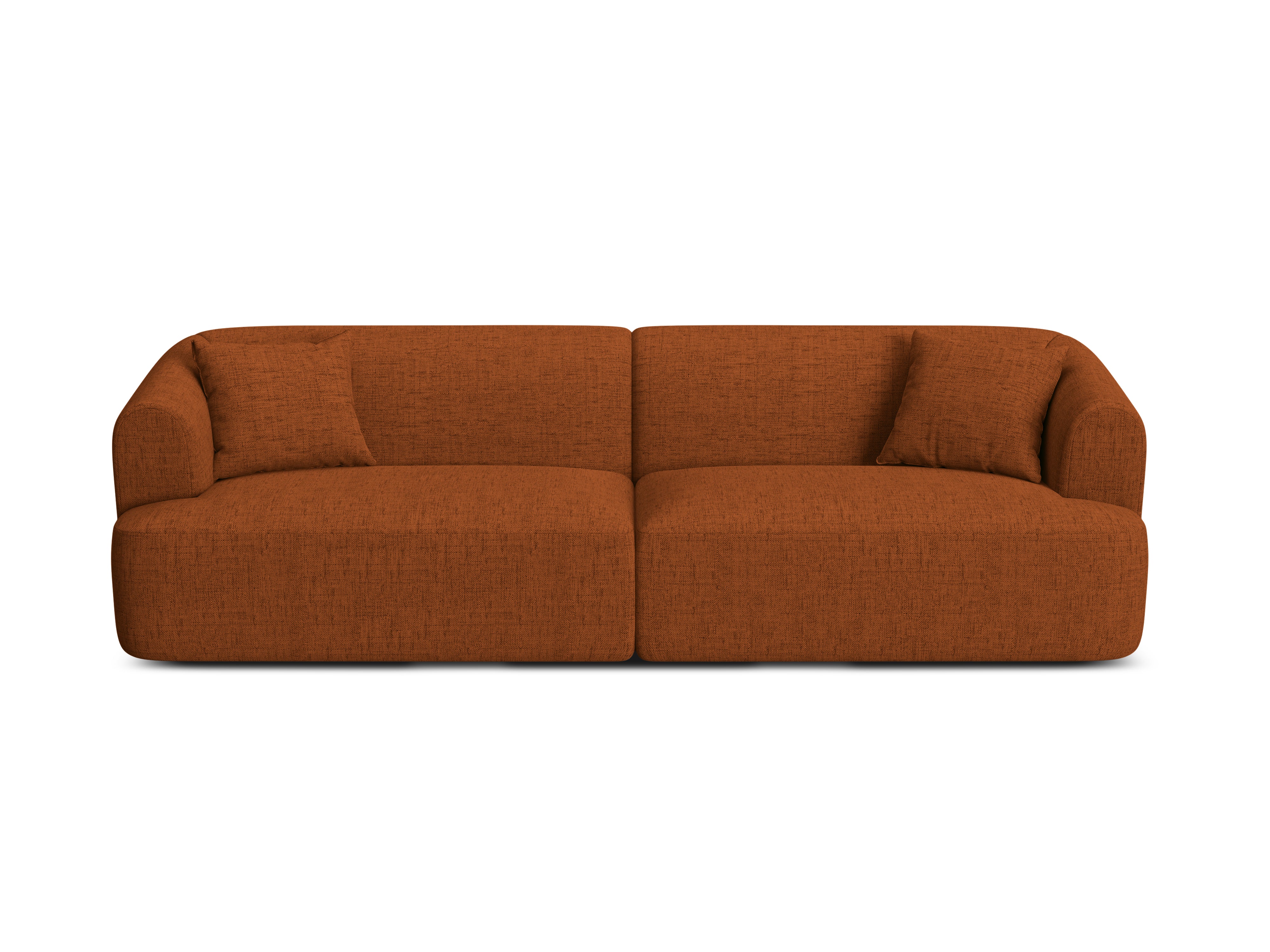 4-seater CAMPI sofa in brick chenille