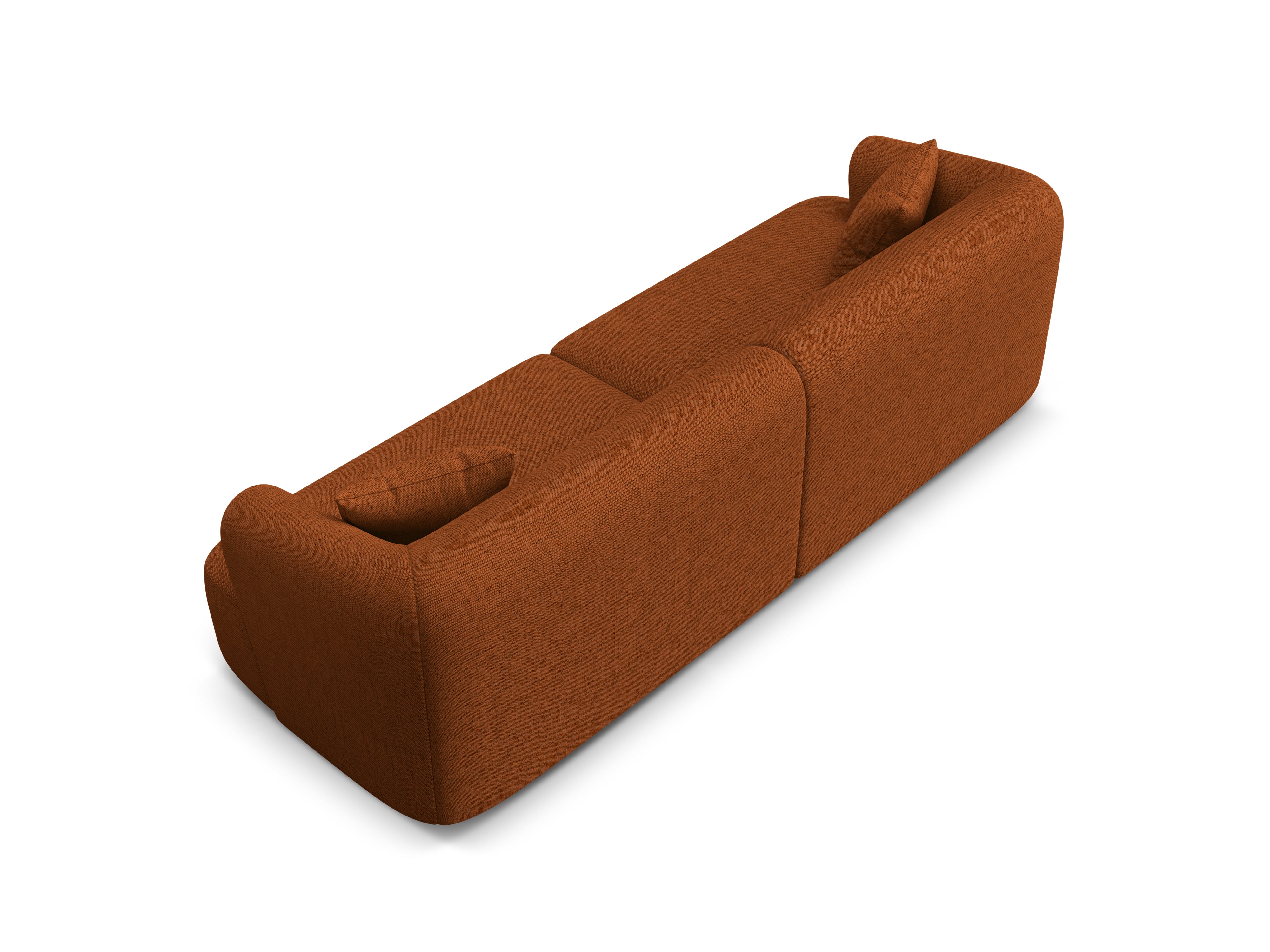 4-seater CAMPI sofa in brick chenille