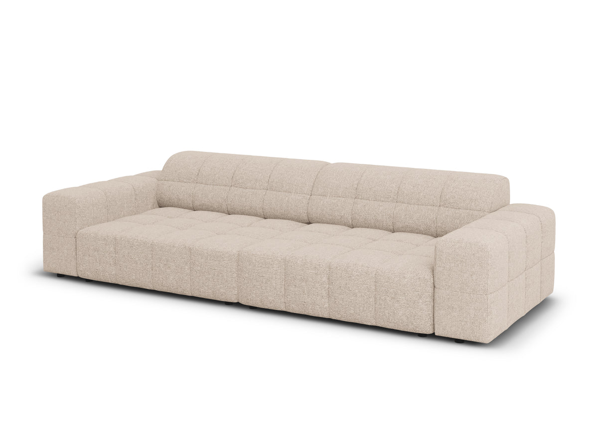 Sofa 4-osobowa CHICAGO beżowy szenil do salonu – Cosmopolitan Design