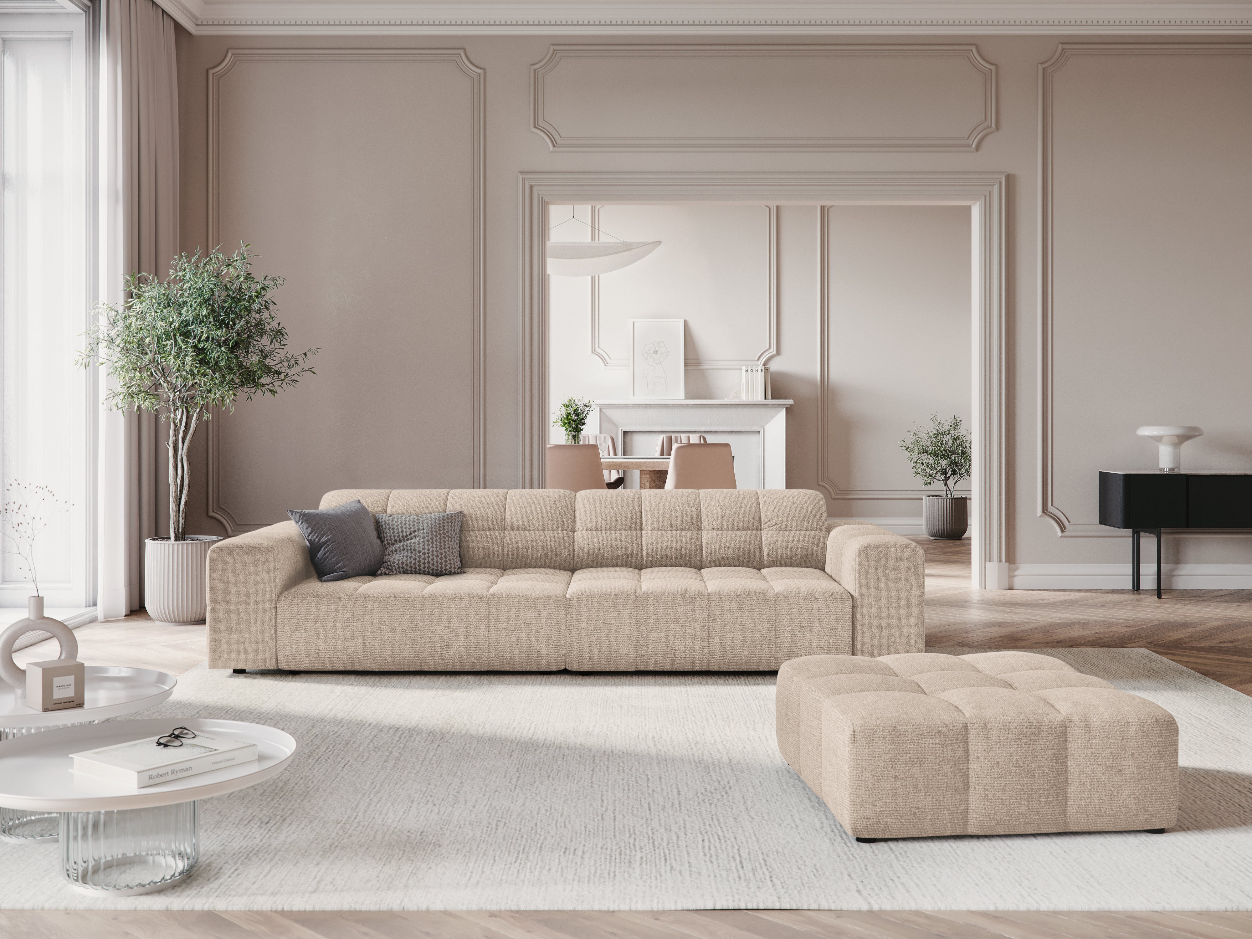 Chicago 4-Personen-Sofa Beige Szenil