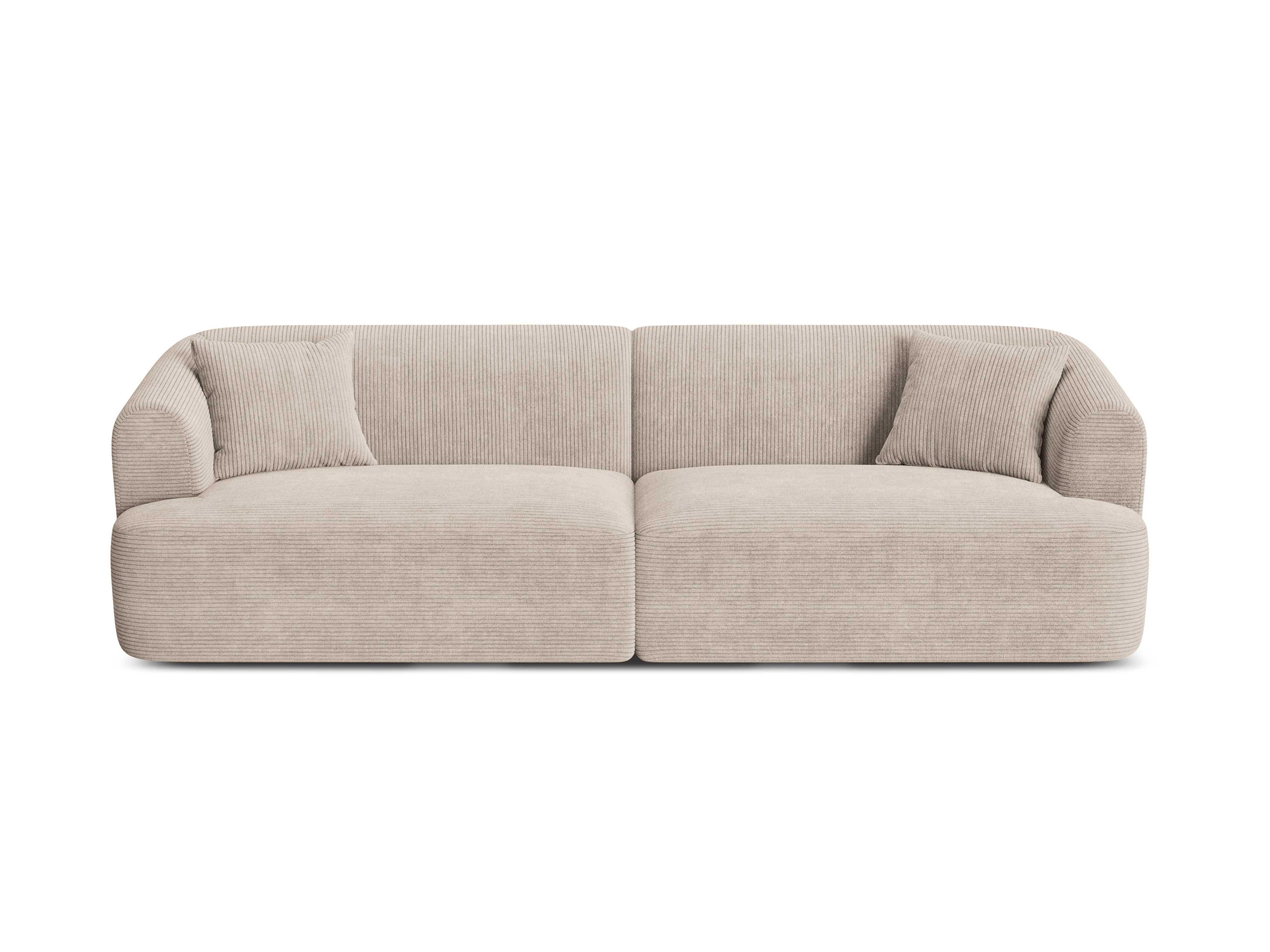 Sofa für 4 Personen CAMPI beige Cord