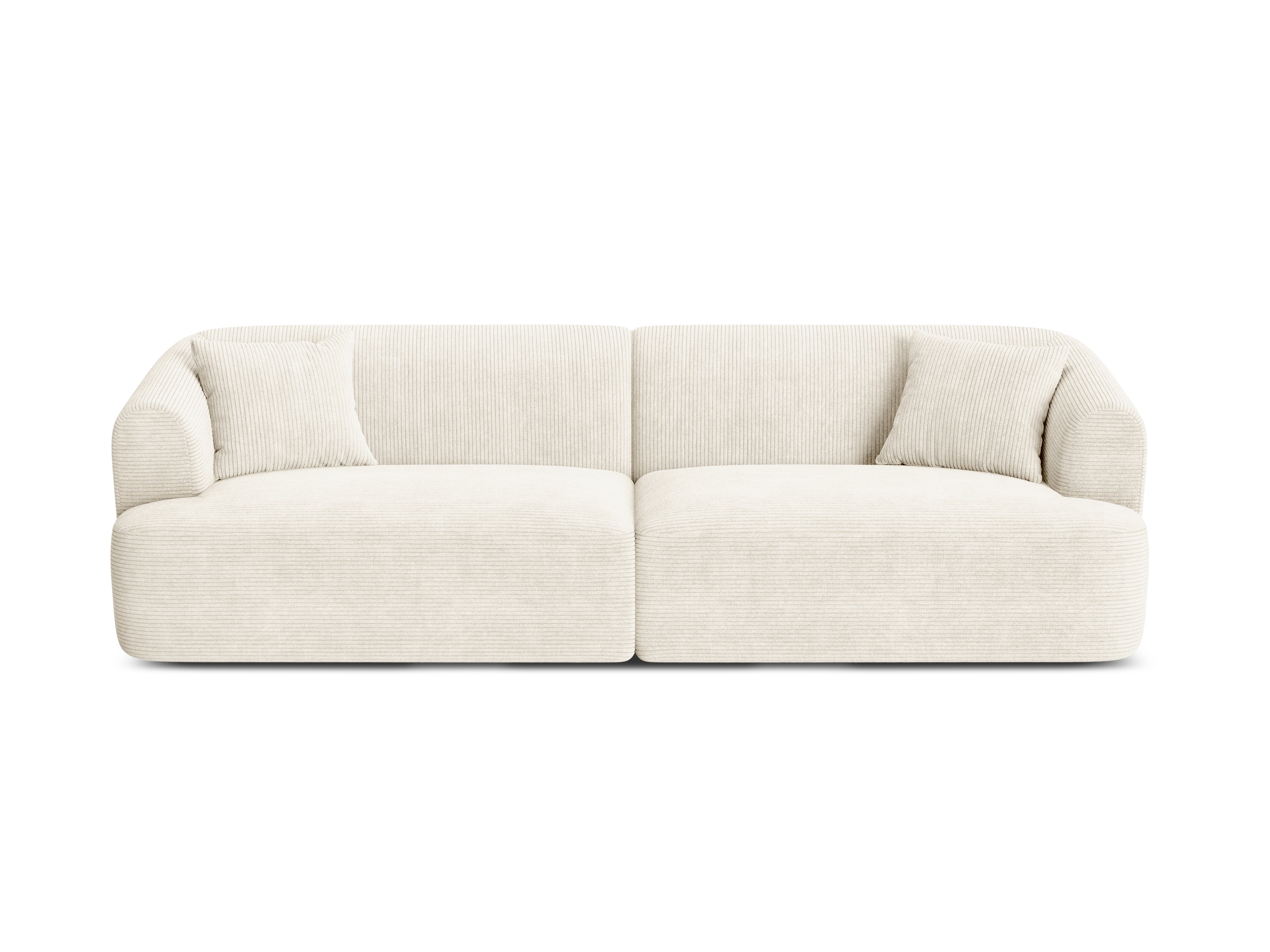 4-seater CAMPI cream corduroy sofa