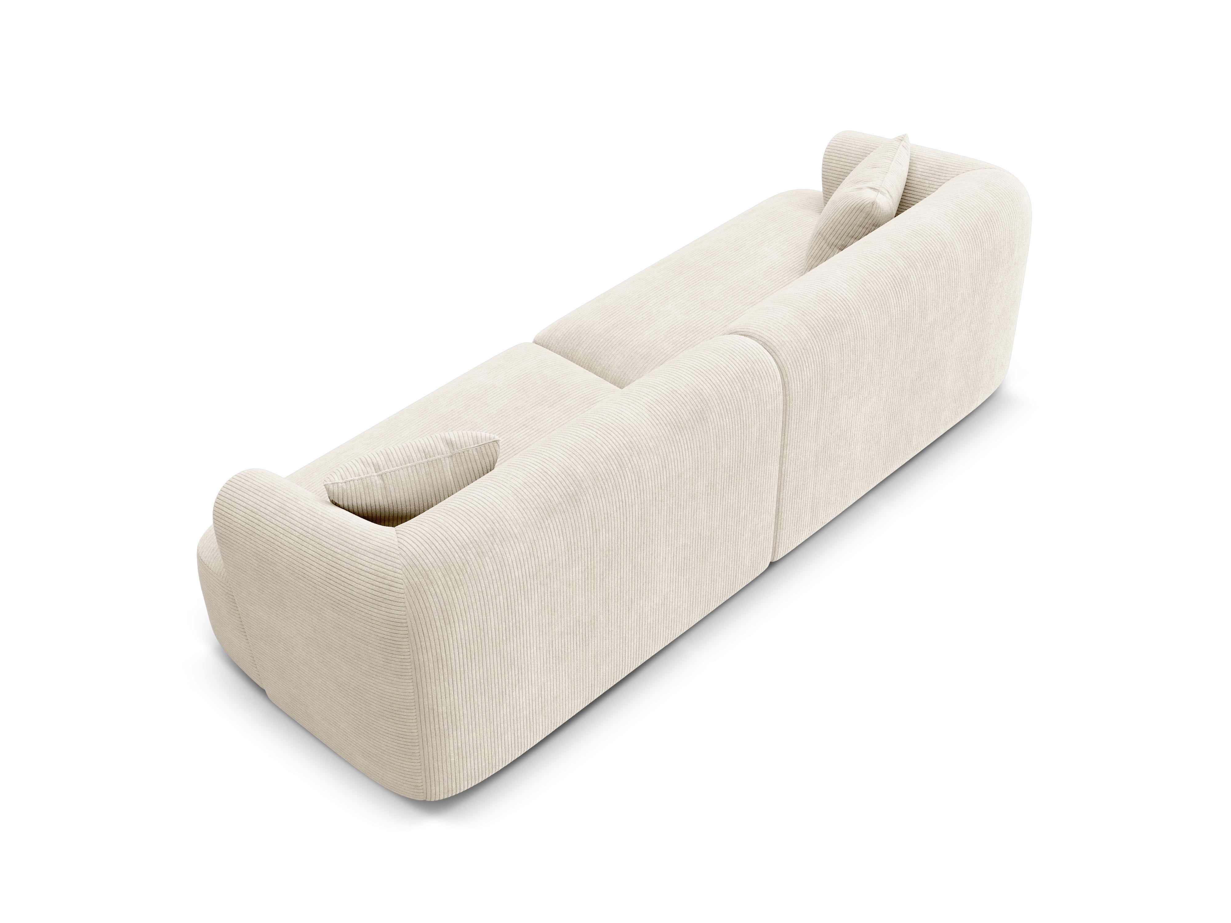 4-seater CAMPI cream corduroy sofa