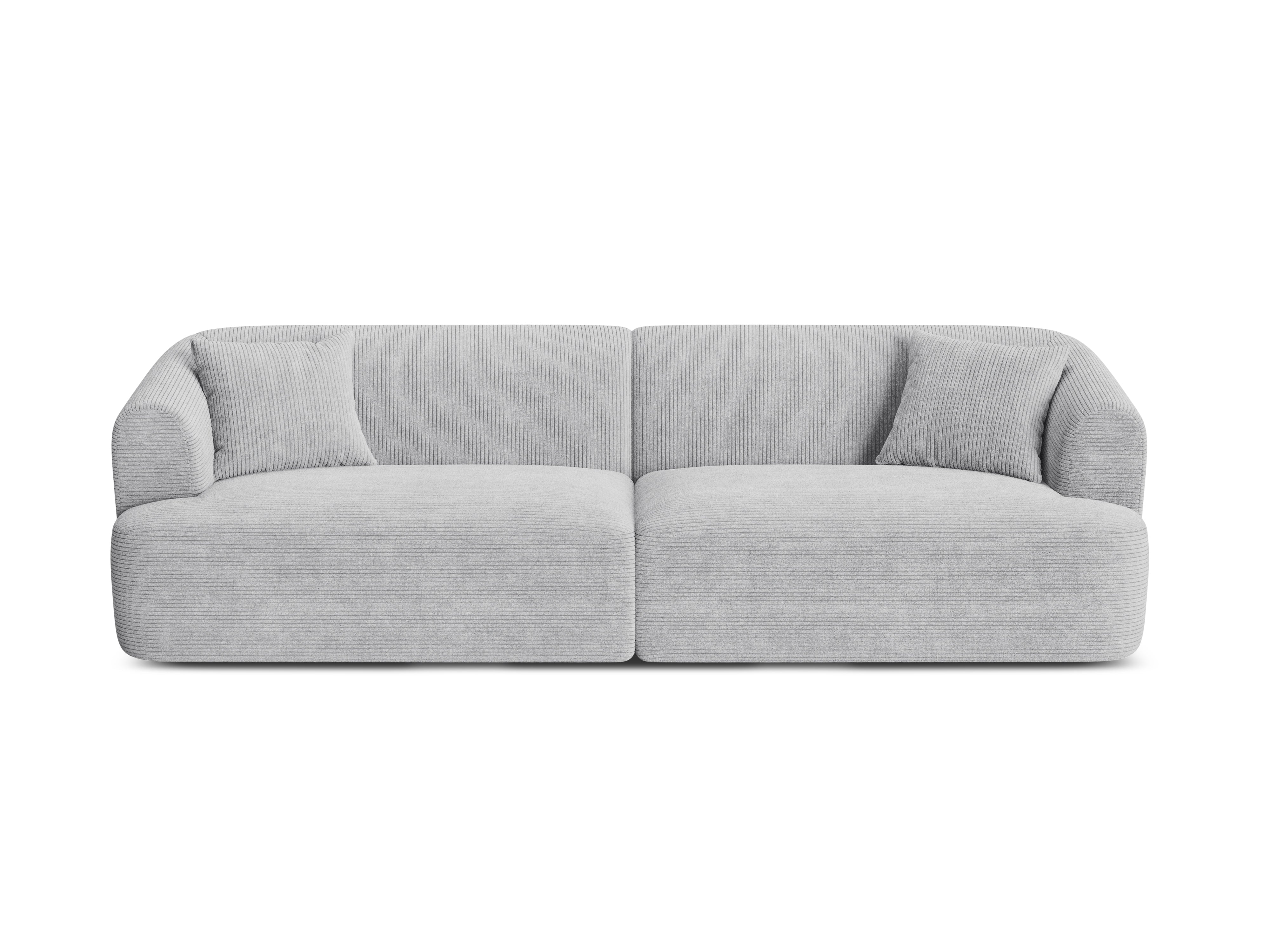 Sofa für 4 Personen CAMPI hellgrau Cord