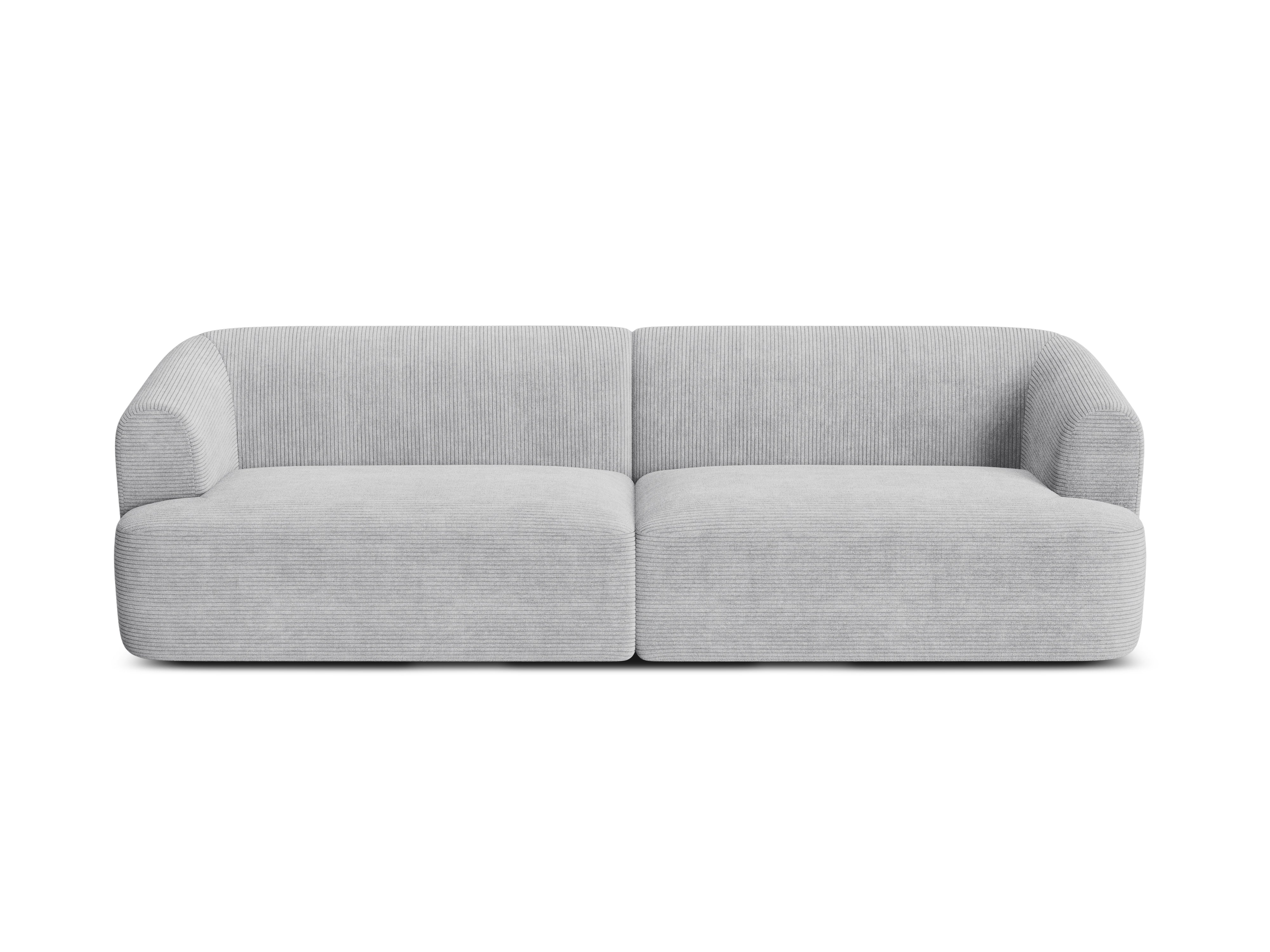 Sofa für 4 Personen CAMPI hellgrau Cord