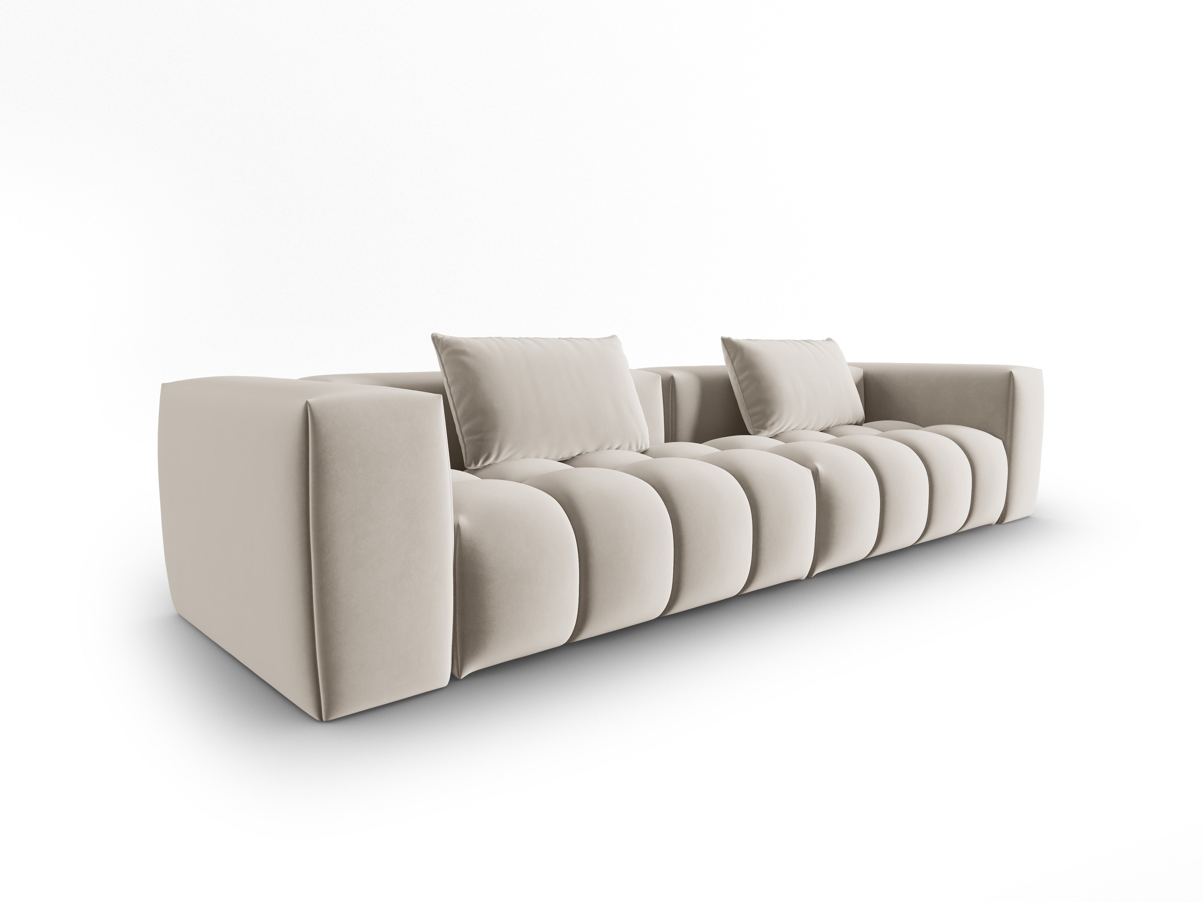 Ecru Velvet Sofa for 5 People VERONA [ewelina]