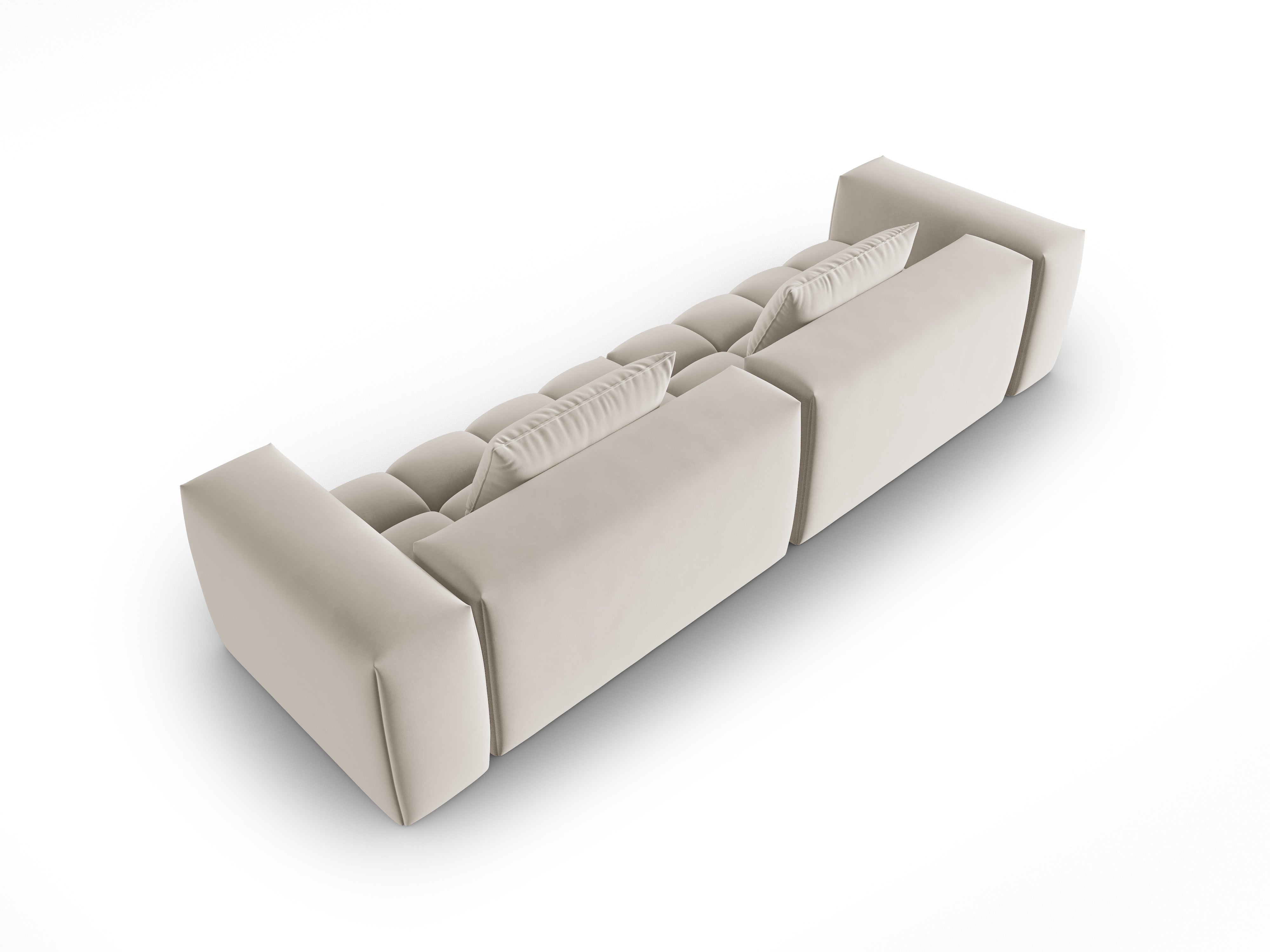 Ecru Velvet Sofa for 5 People VERONA [ewelina]