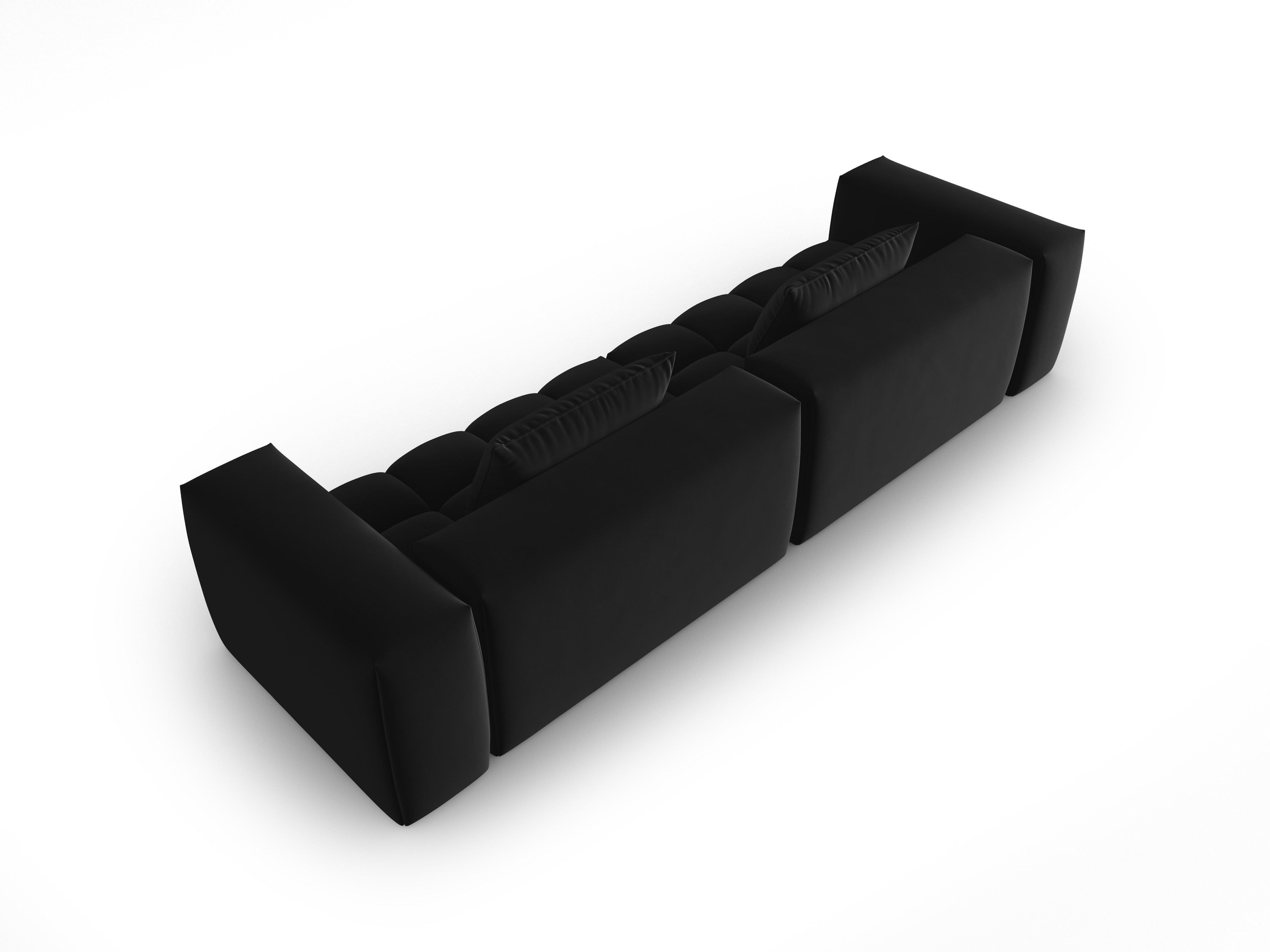 Sofa aksamitna 5-osobowa VERONA czarny