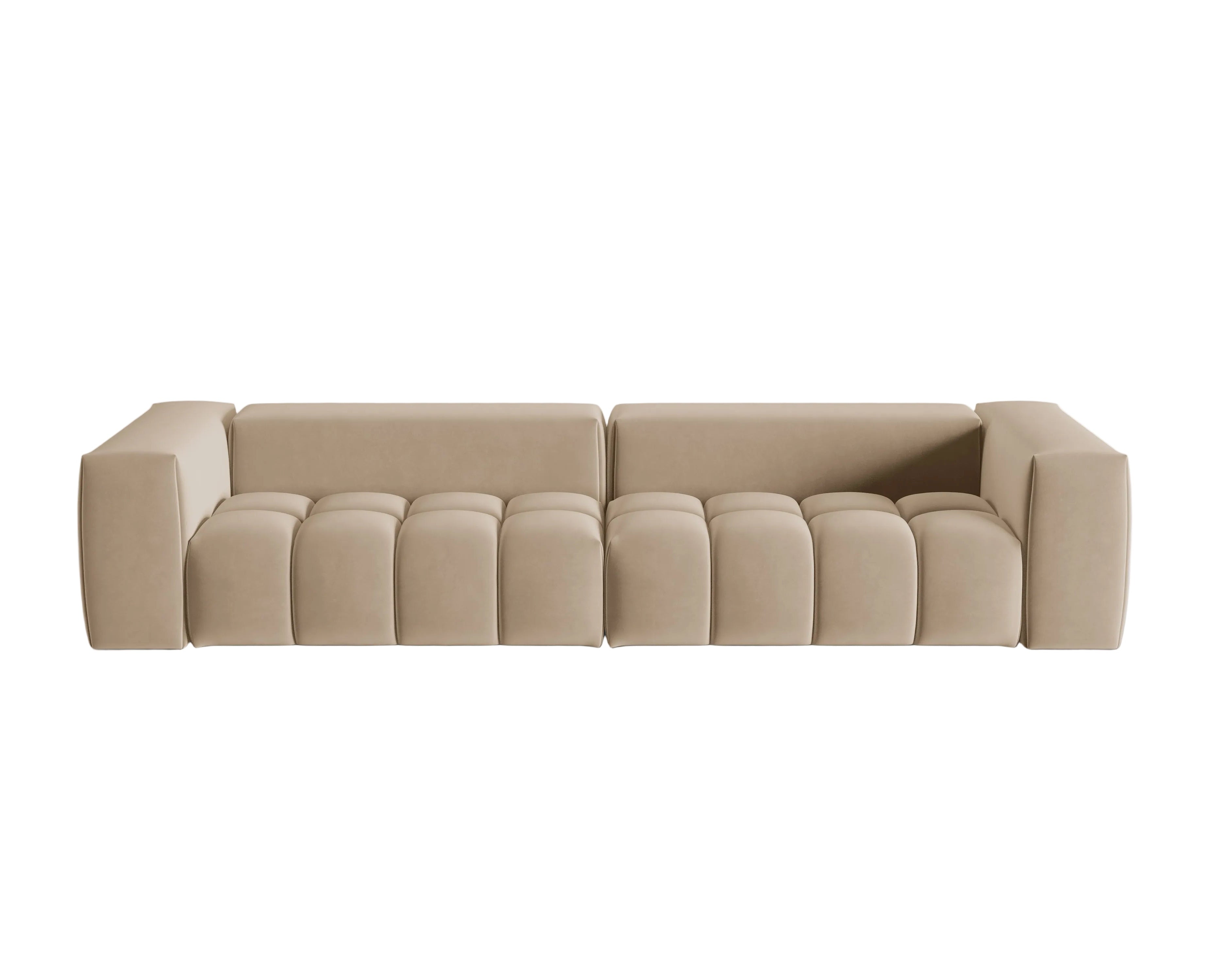Sofa aksamitna 5-osobowa VERONA piaskowy