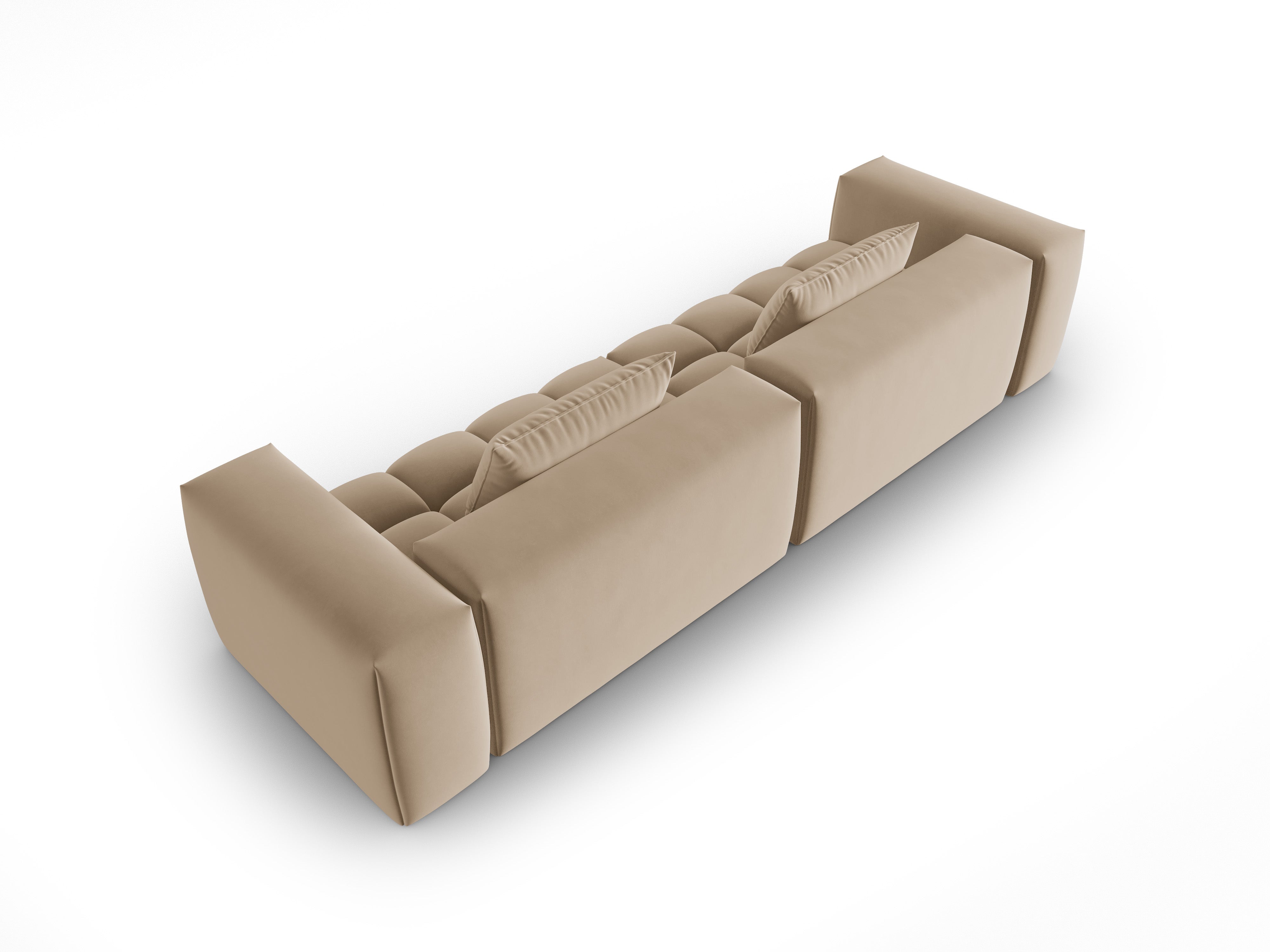 Sofa aksamitna 5-osobowa VERONA piaskowy