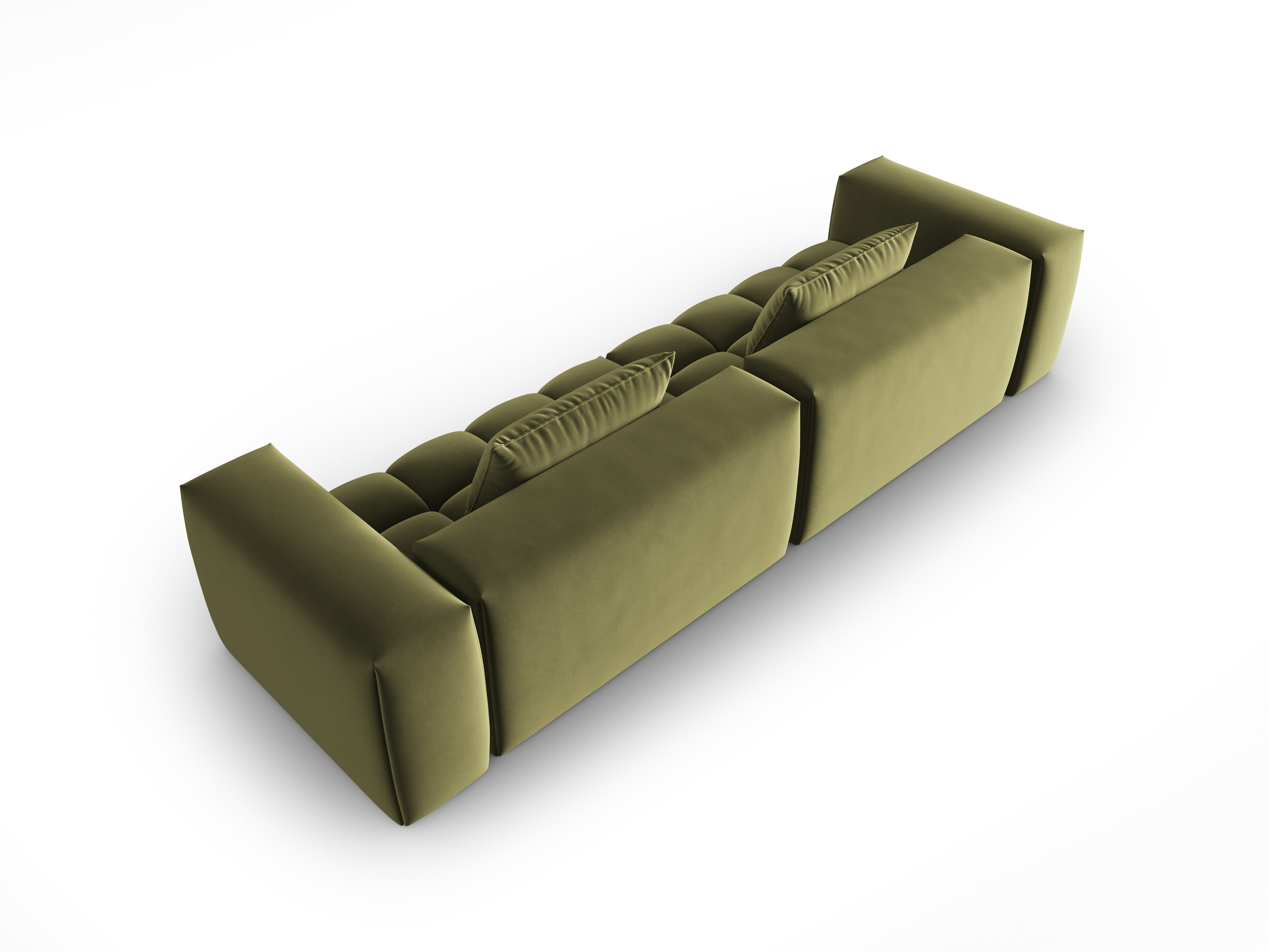 Sofa aksamitna 5-osobowa VERONA jasny zielony