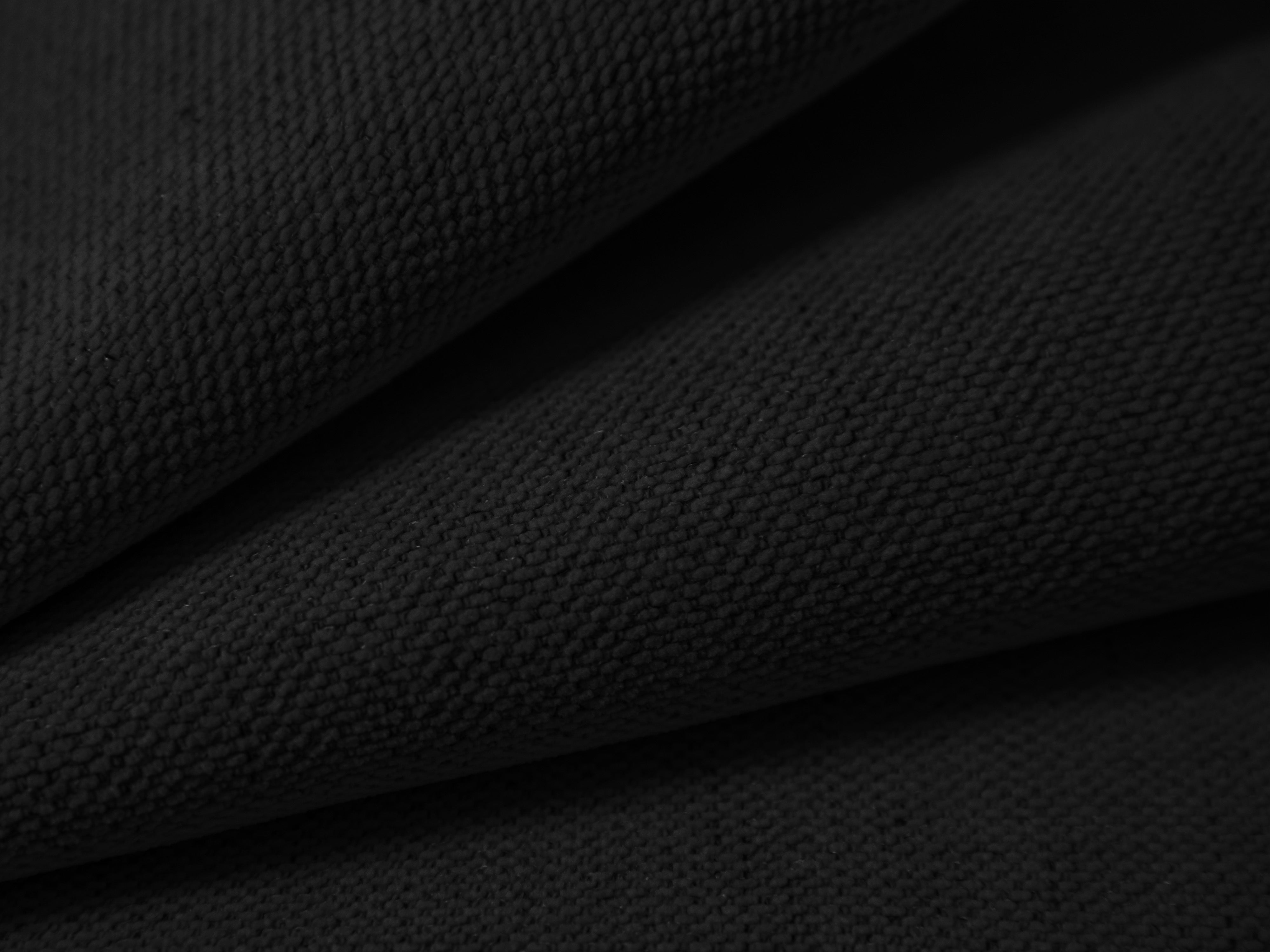 Symmetrische 4-Sitzer-Couch CAMPI schwarzer Chenille