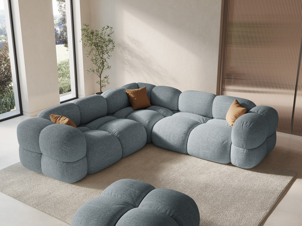 Symmetrical Corner Sofa LORETTO Pastel Blue