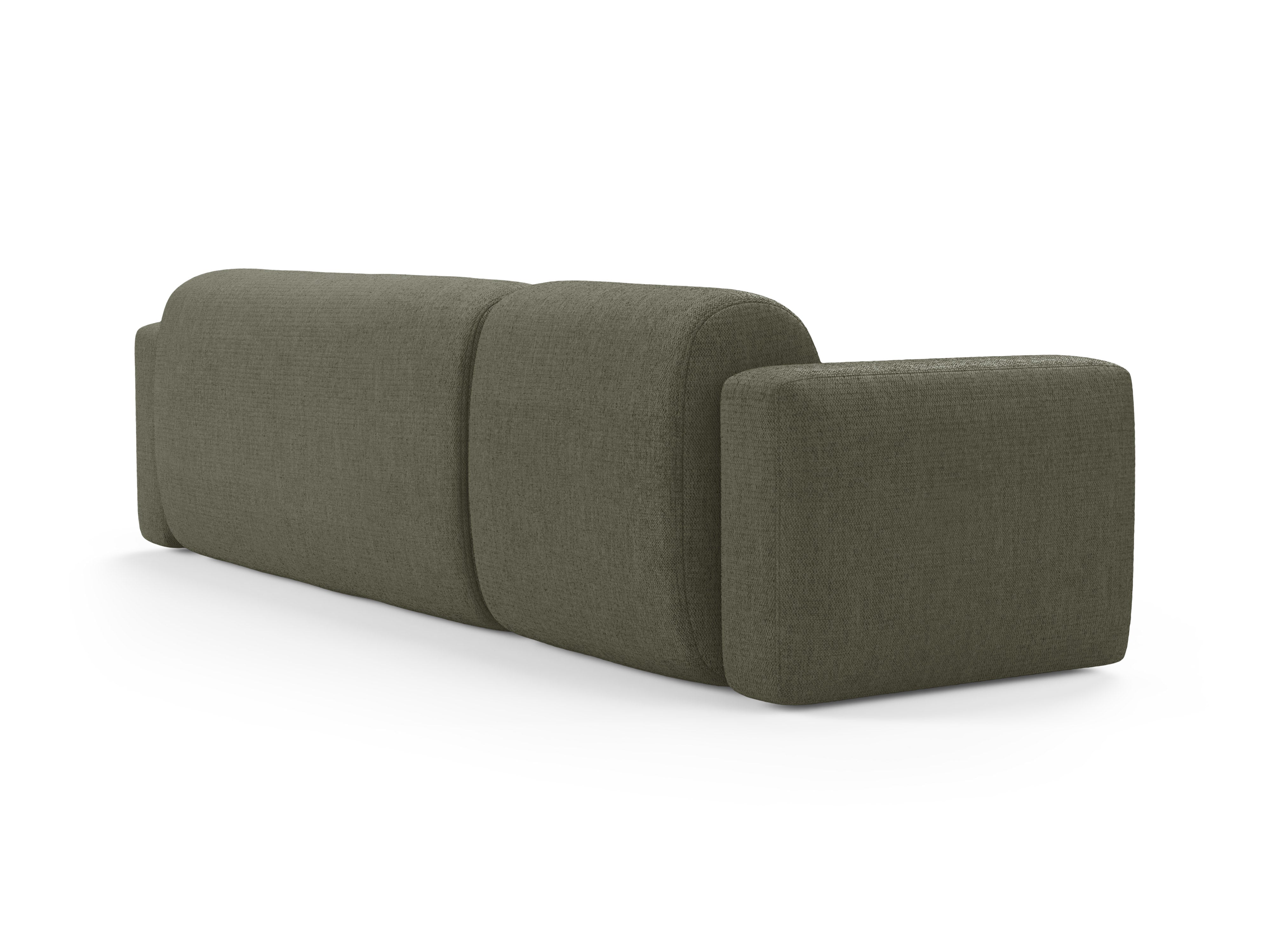 Left-sided corner sofa STRINO olive chenille