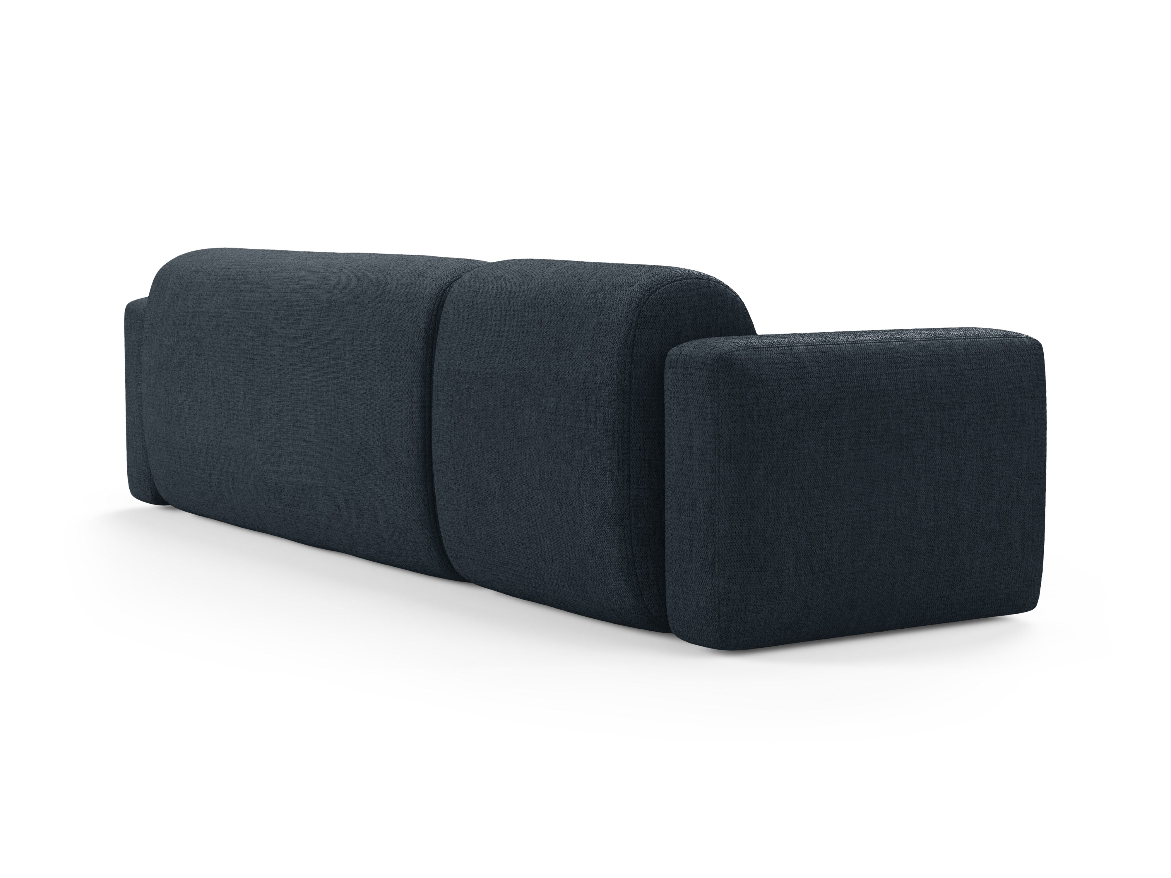 Right-sided corner sofa STRINO blue chenille