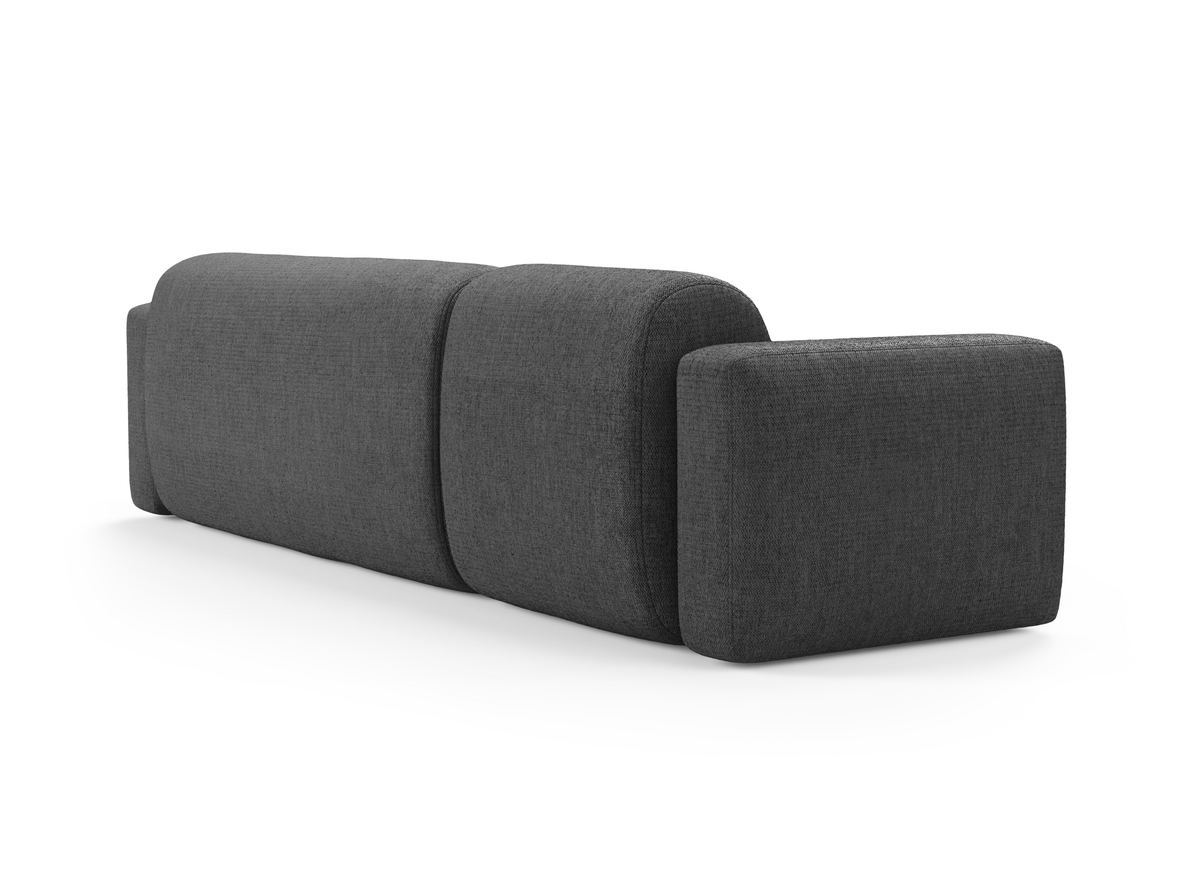 Right-sided corner sofa STRINO gray chenille