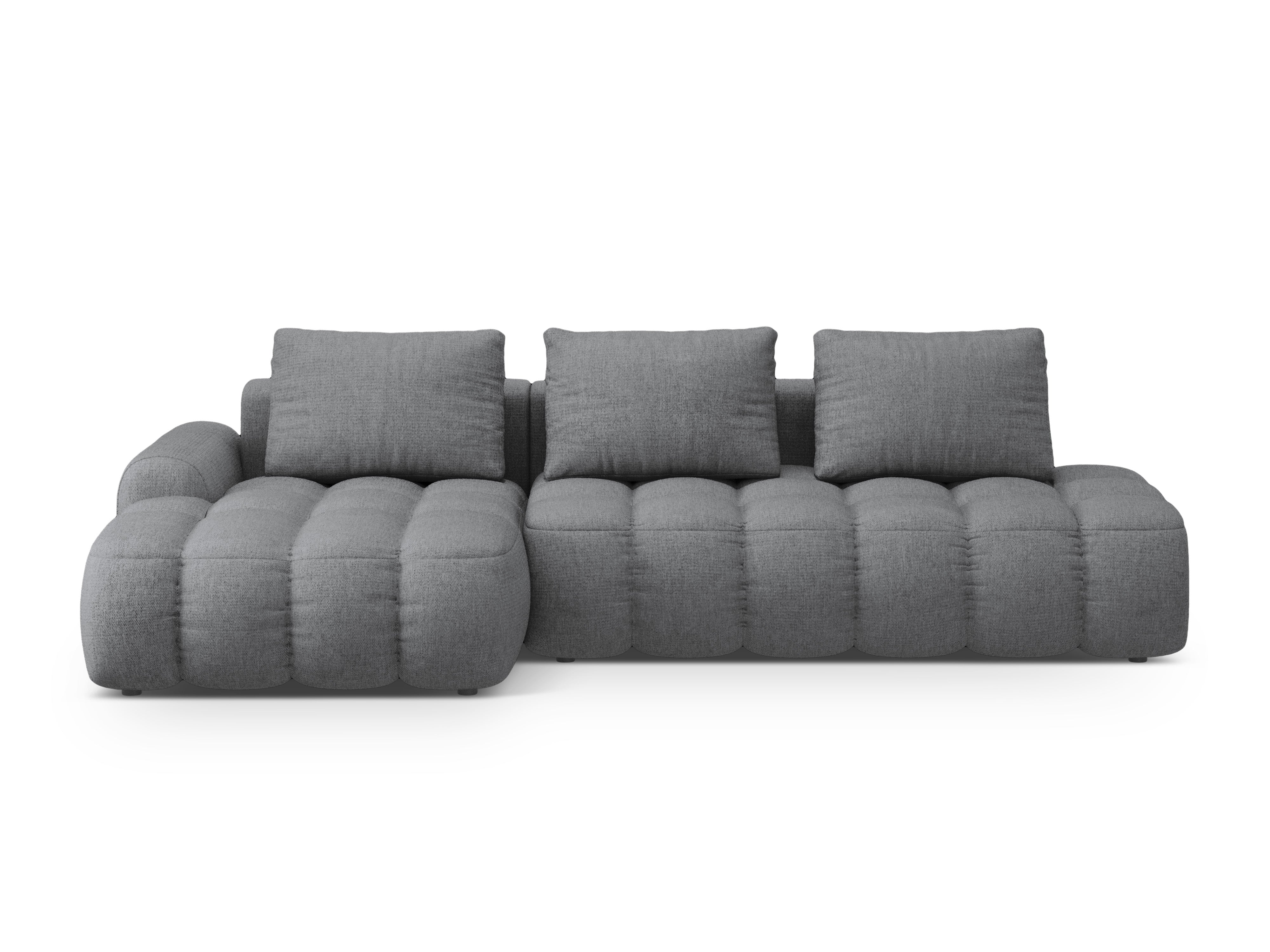 Linksseitige Schlafcouch für 3 Personen LINZ grau