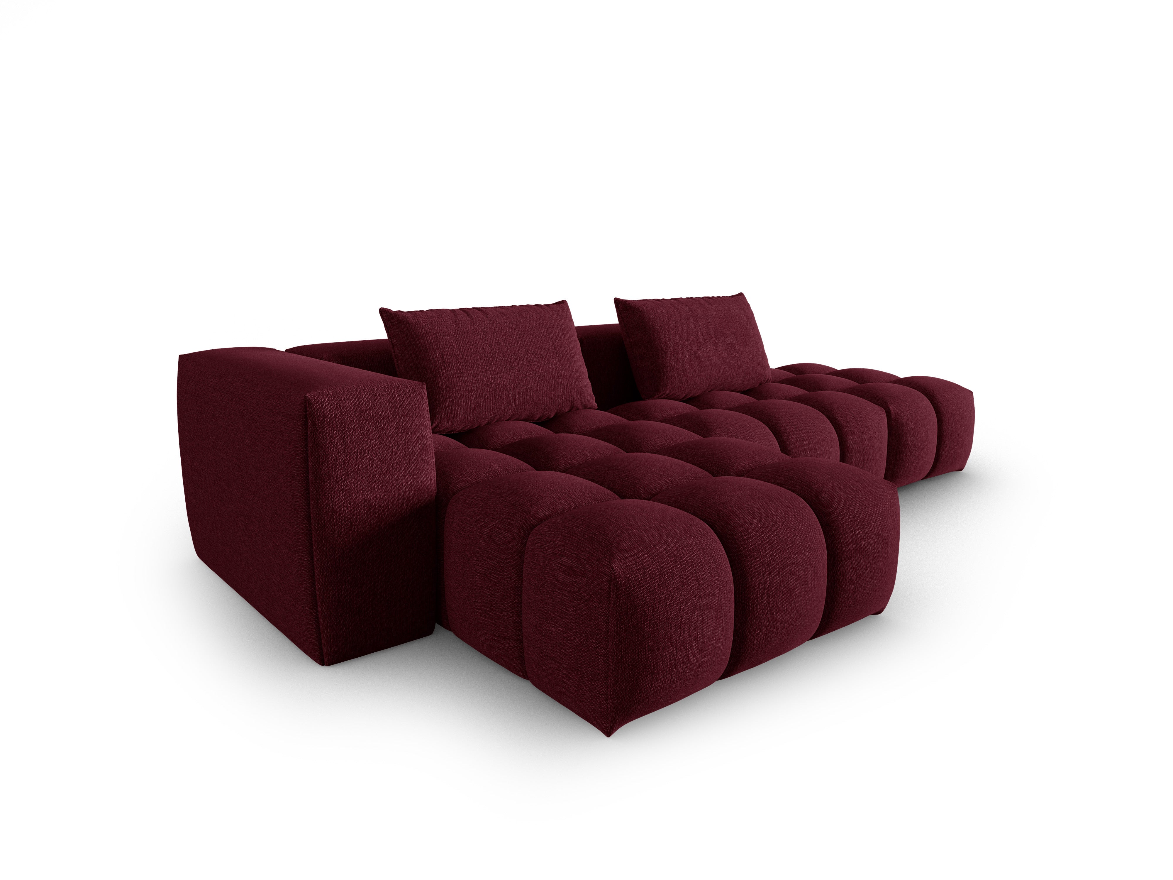 VERONA open left-facing 4-seater corner sofa burgundy