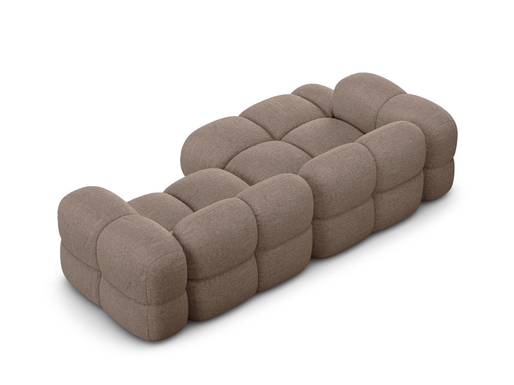 3-sitzige linke Eckcouch LORETTO cappuccino