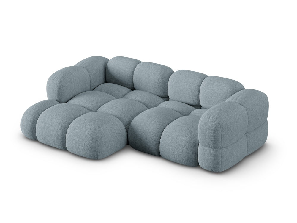 3-sitziger linker Ecksofa LORETTO pastellblau