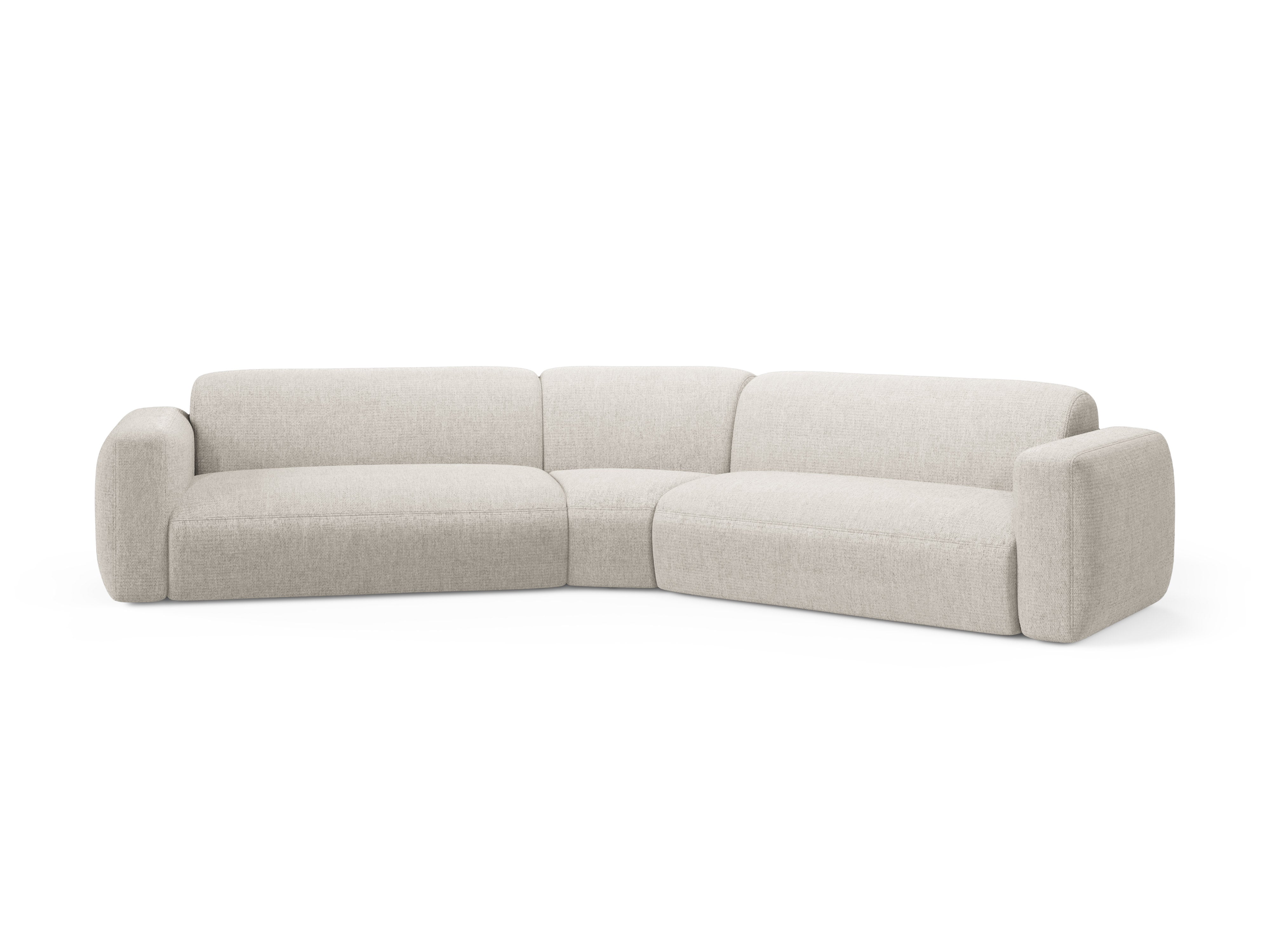 Symmetrical Corner Sofa STRINO Cream Chenille