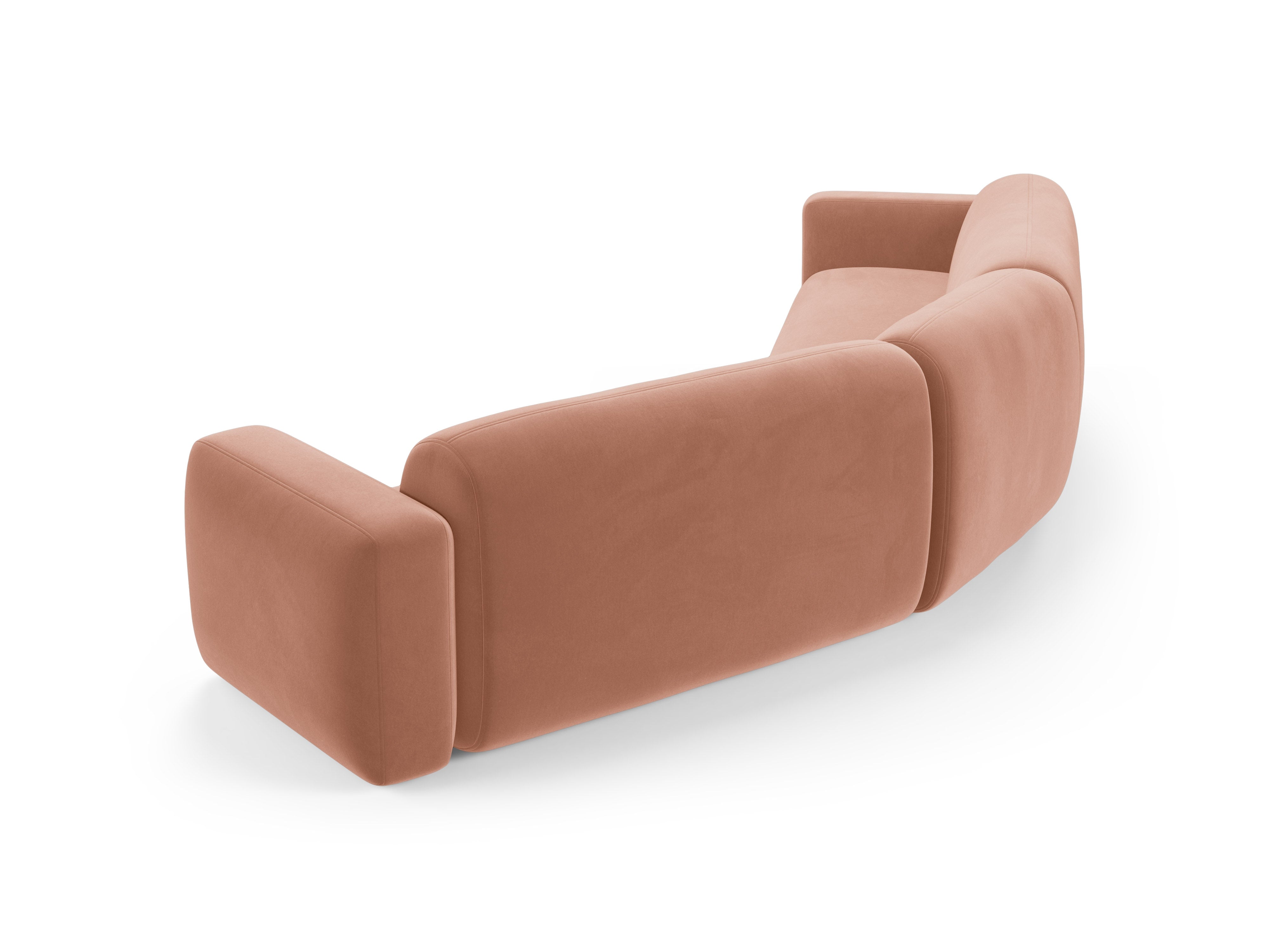 Symmetrical Velvet Corner Sofa STRINO Pink