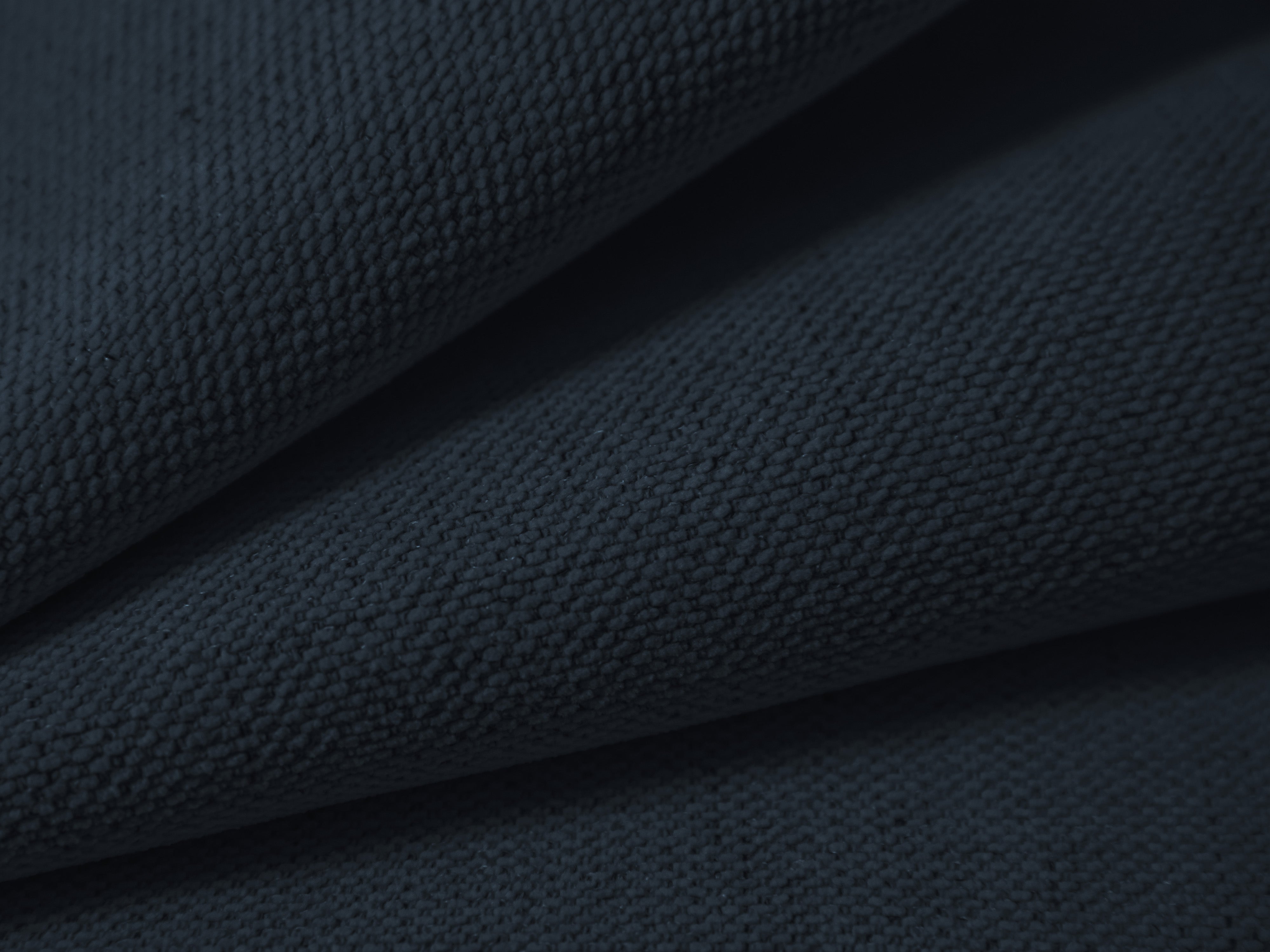 Linksseitiges 3-Sitzer-Sofa CAMPI in blauer Chenille